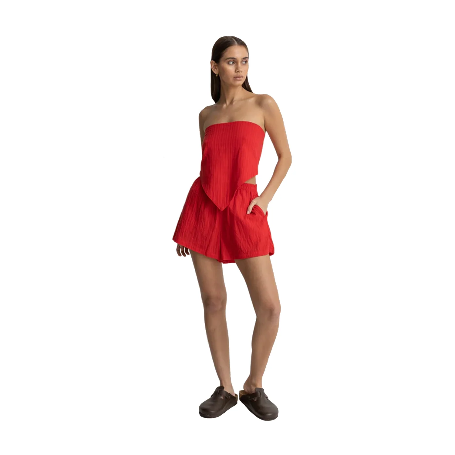 Rhythm Women's Inferna Scarf Top Red Sand