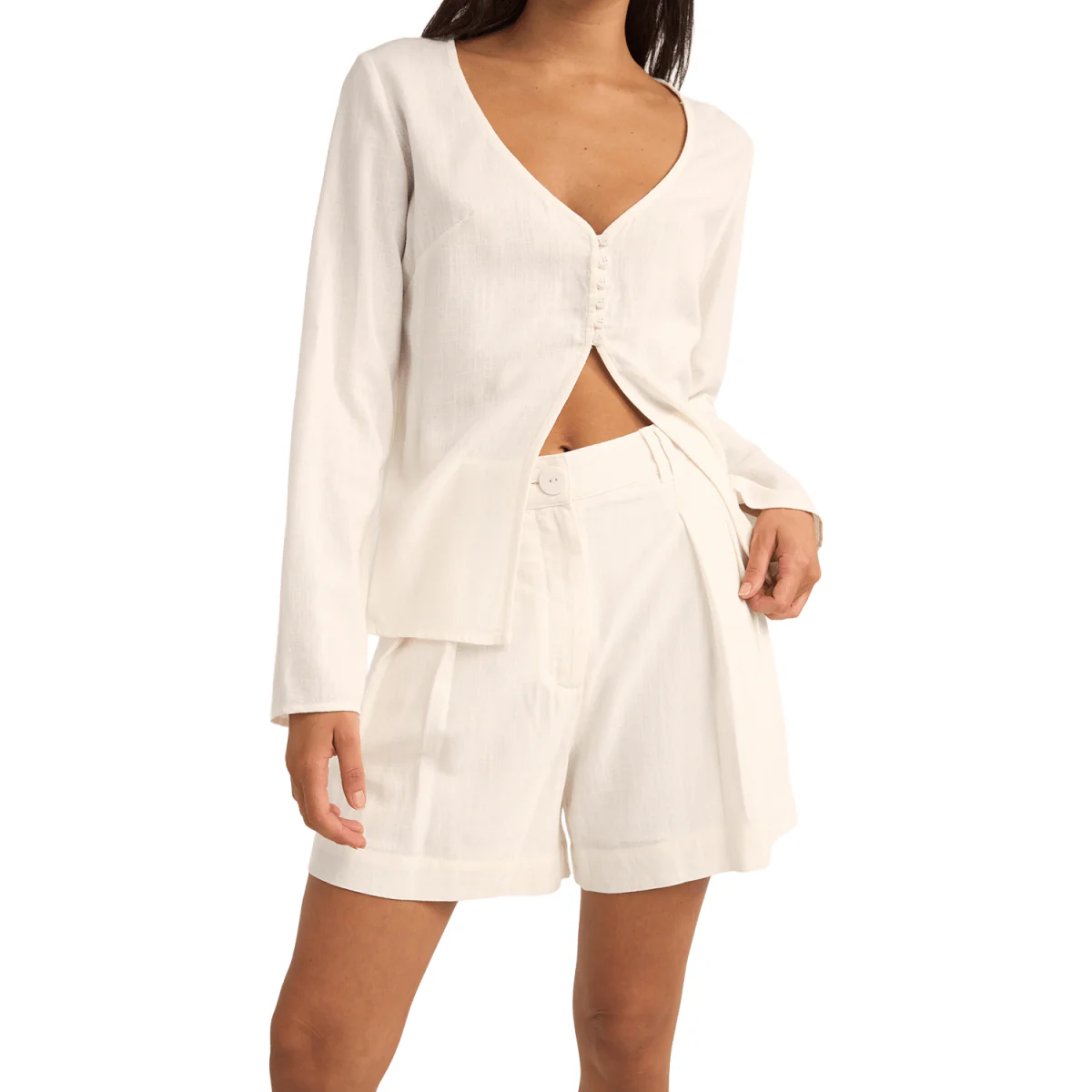 Rhythm Women's Kayla L/S Top White