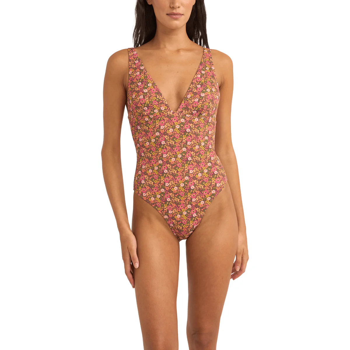 Rhythm Women's Marie Floral Classic One Piece Pink