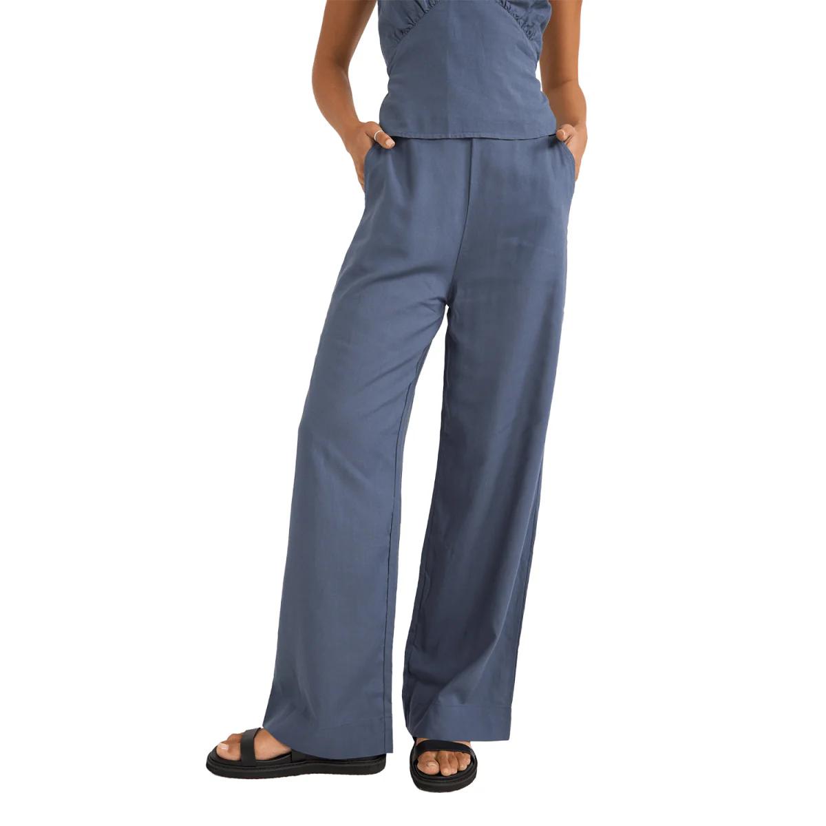 Rhythm Women's Stevie Wide Leg Pant Blue