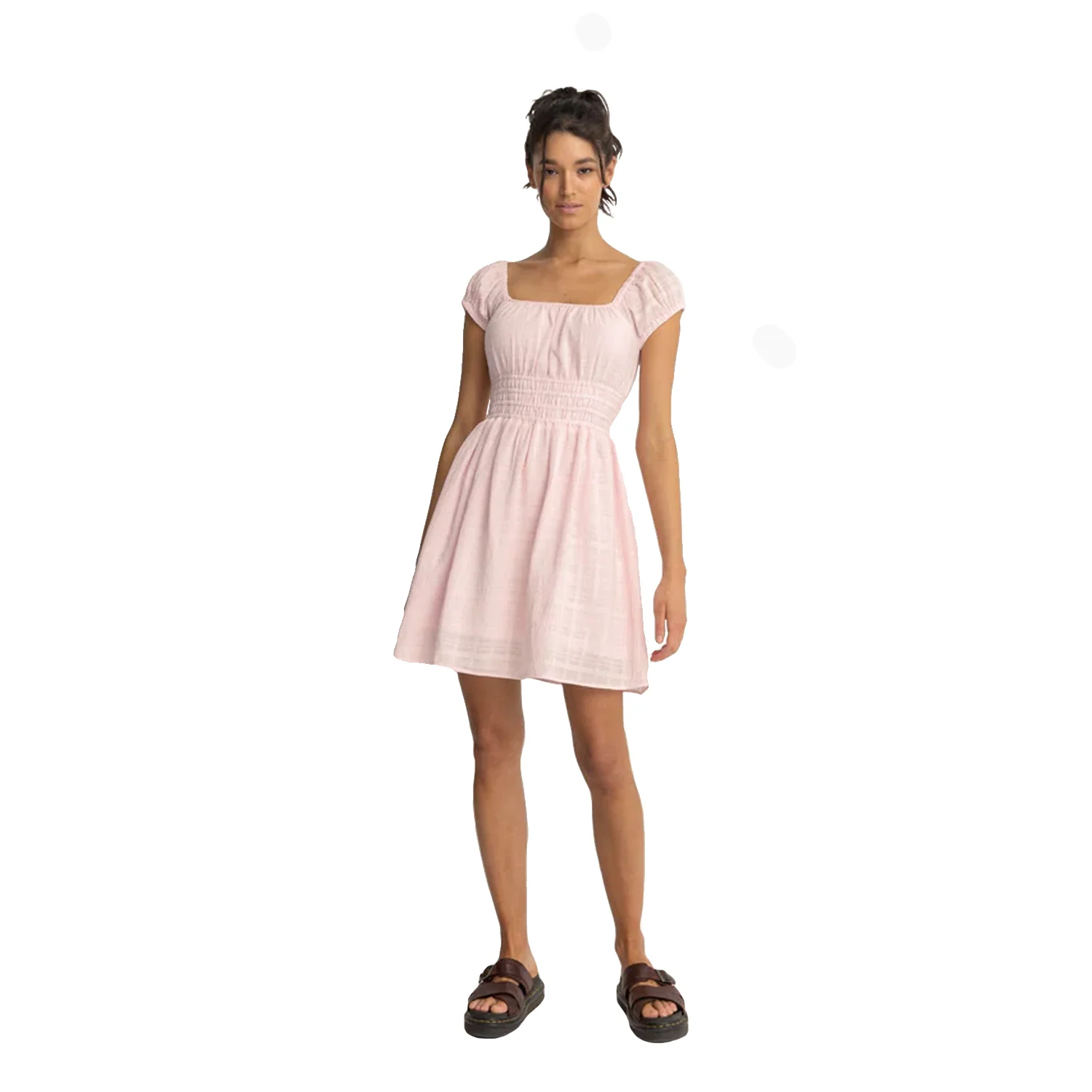 Rhythm Women's Washed Out Cap Sleeve Dress Pink
