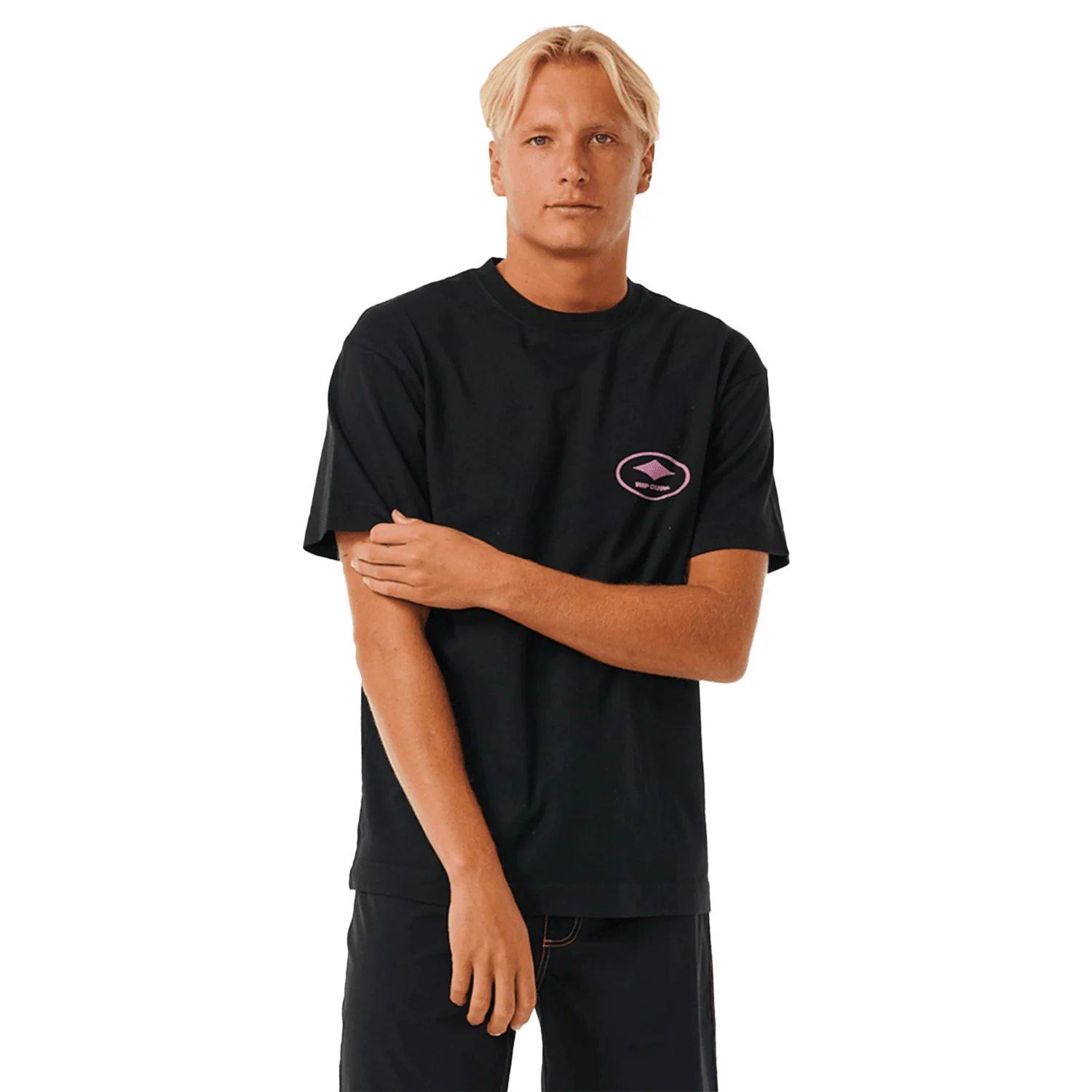 Rip Curl Men's Quality Surf Products Oval T Shirt Black
