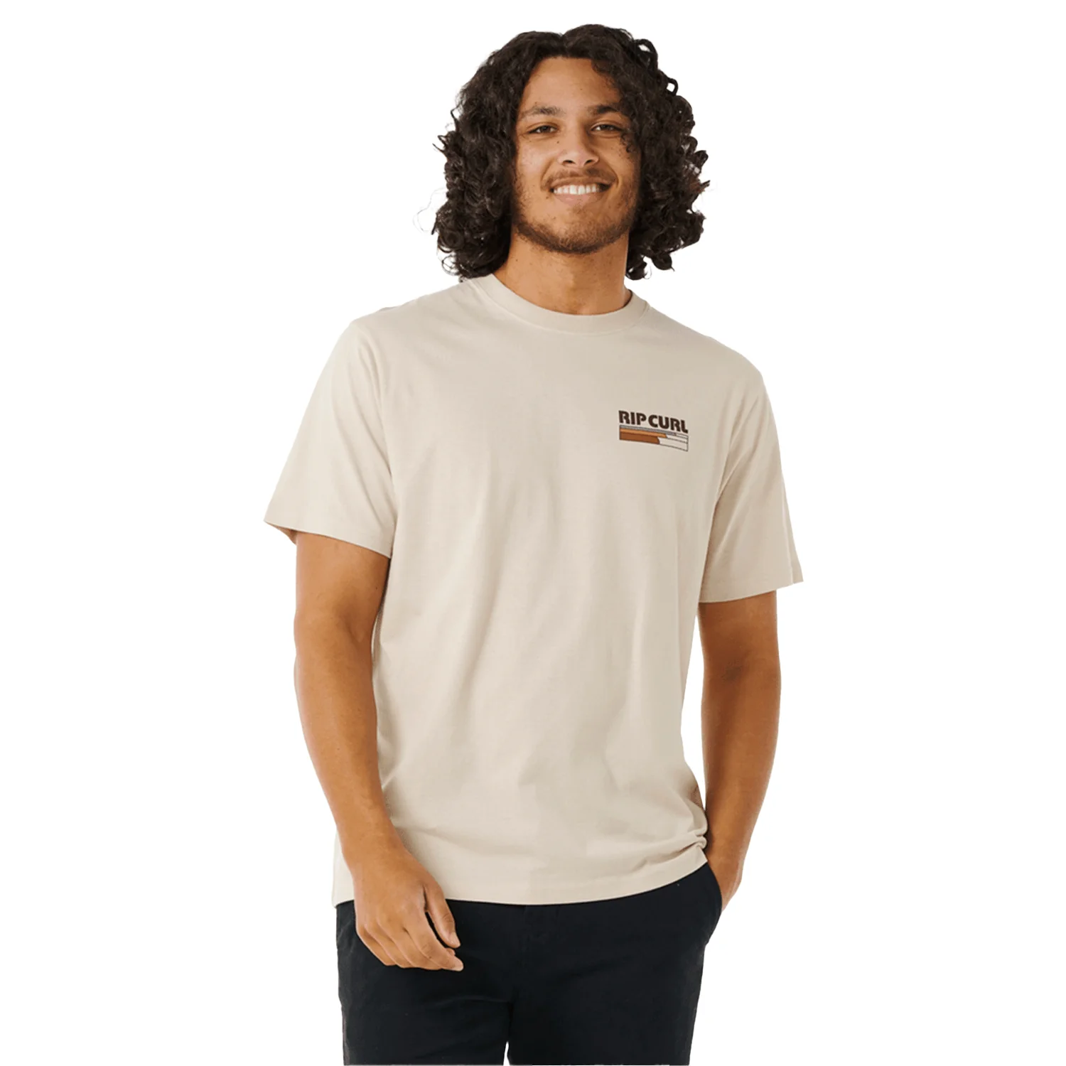 Rip Curl Men's Surf Revival Line Up T Shirt Vintage White