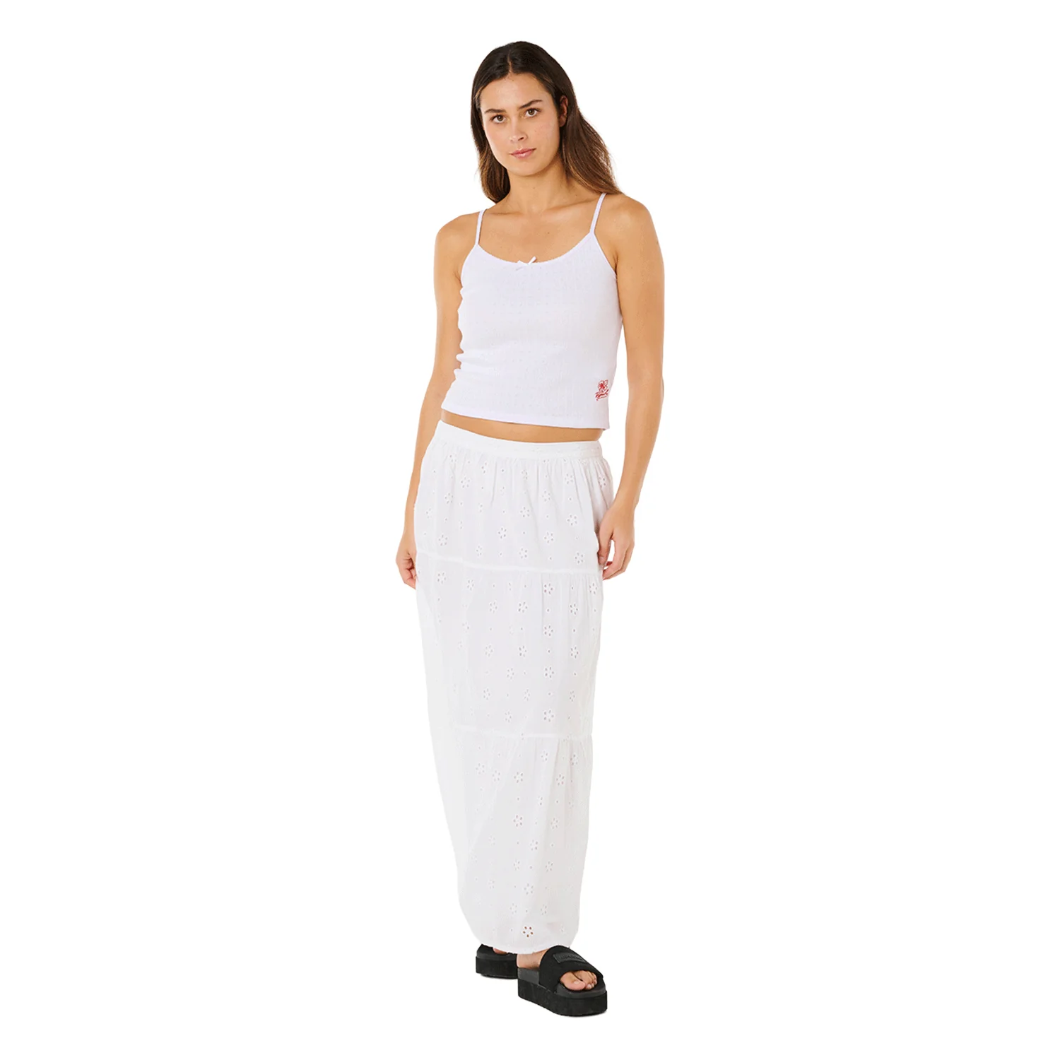 Rip Curl Women's Oasis Broderie Maxi Skirt White
