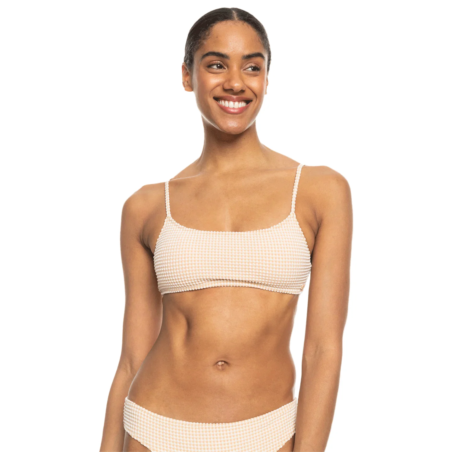Roxy Women's Gingham Bralette Top Porcini