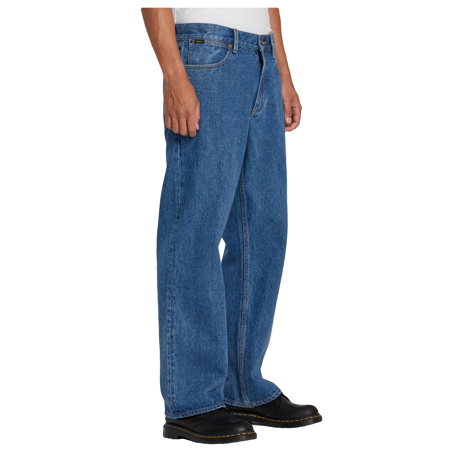 RVCA Men's Americana Dayshift Denim Jeans Blue Collar