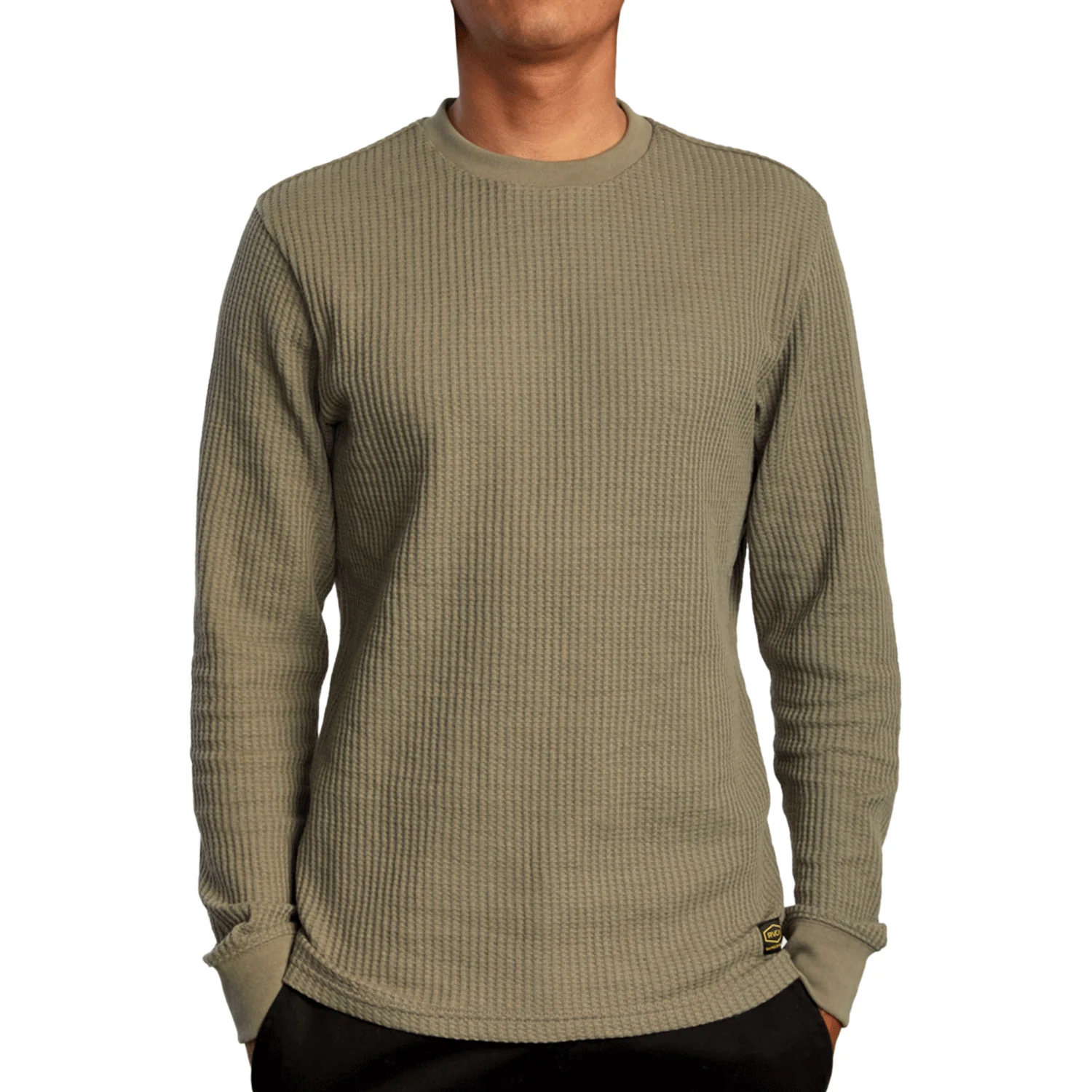 RVCA Men's Day Shift Thermal L/S Shirt Aloe