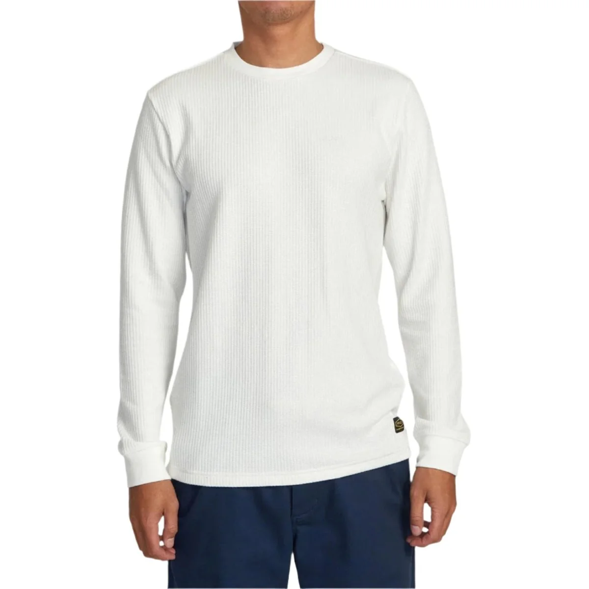 RVCA Men's Day Shift Thermal L/S Top Off White