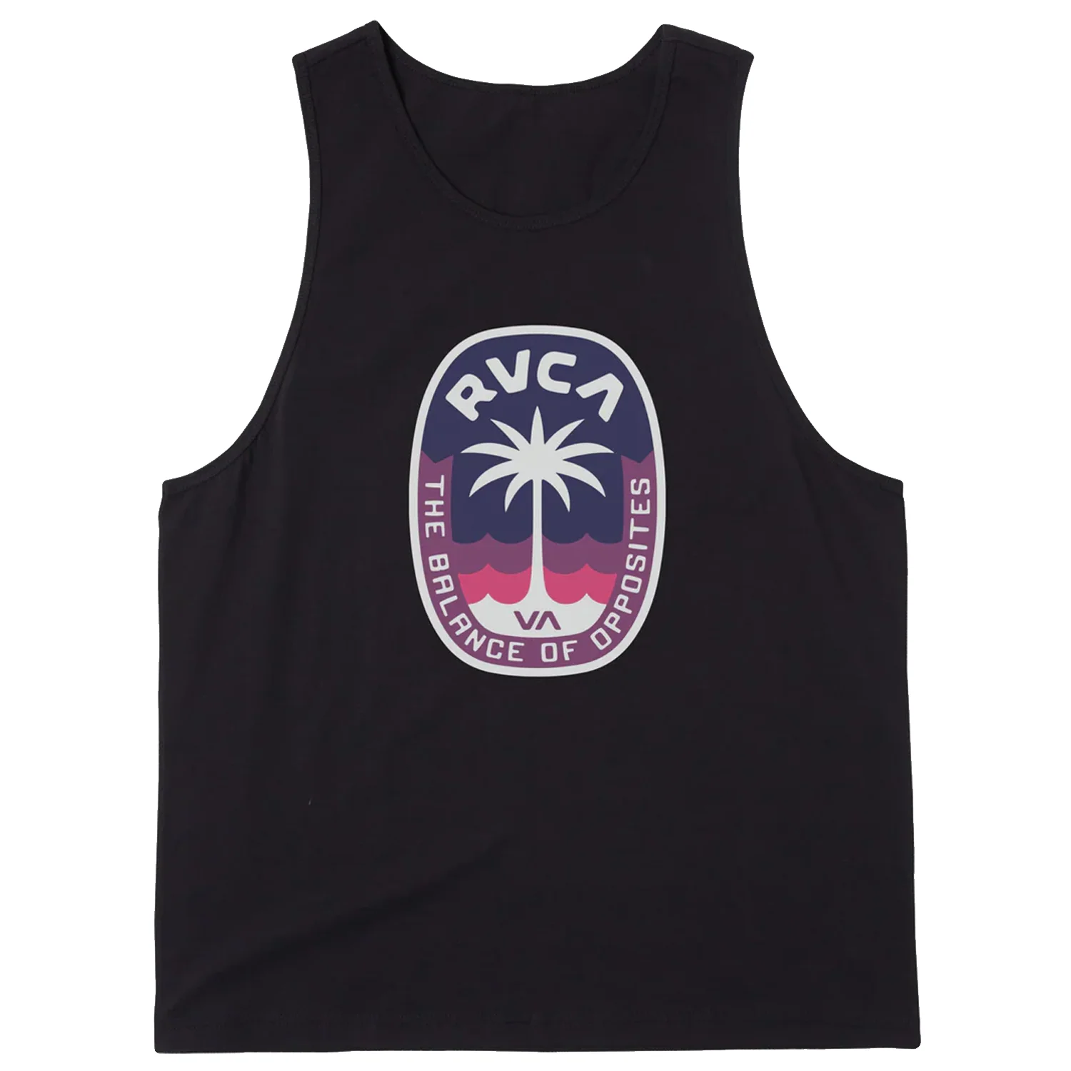 RVCA Men's Prime Palm Tank Top Black