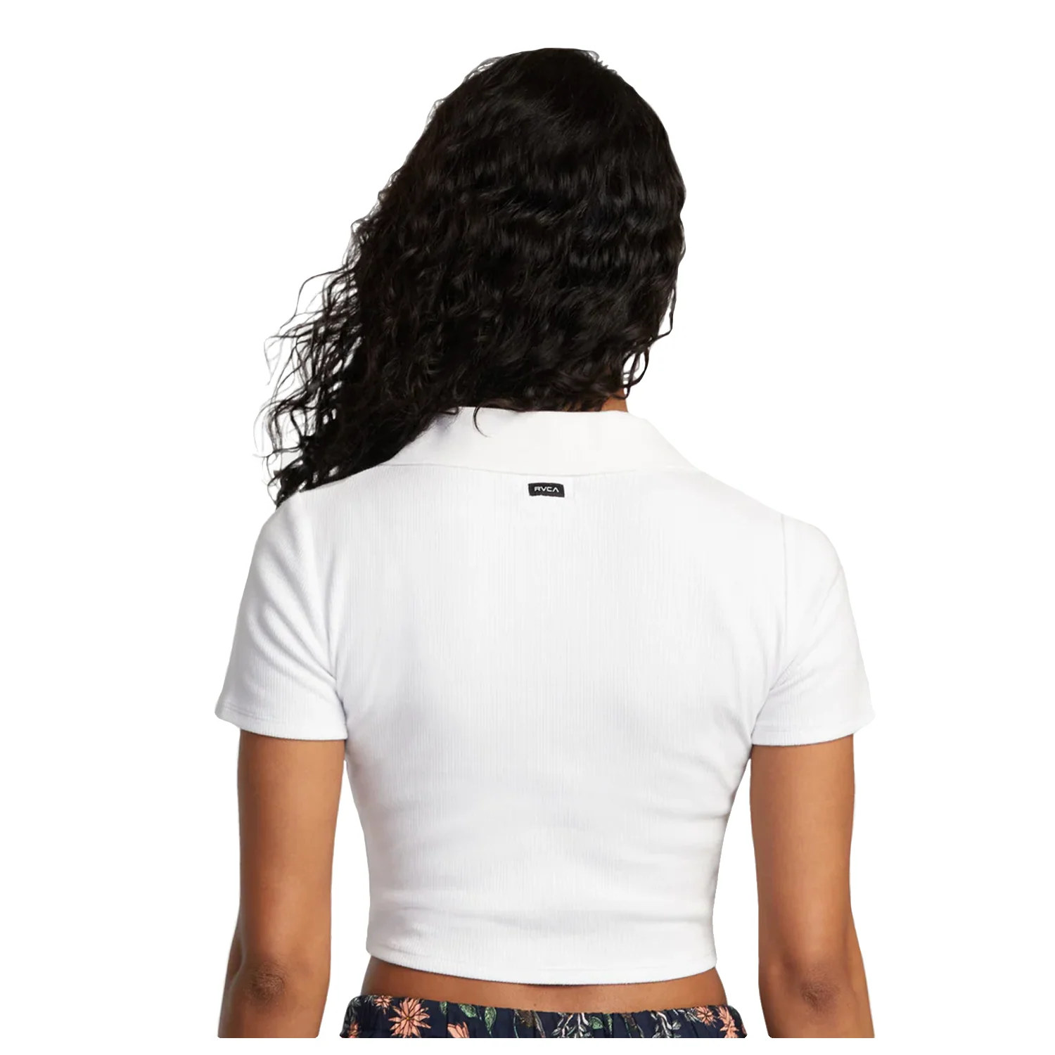 RVCA Women's Chase Polo White - Image 2