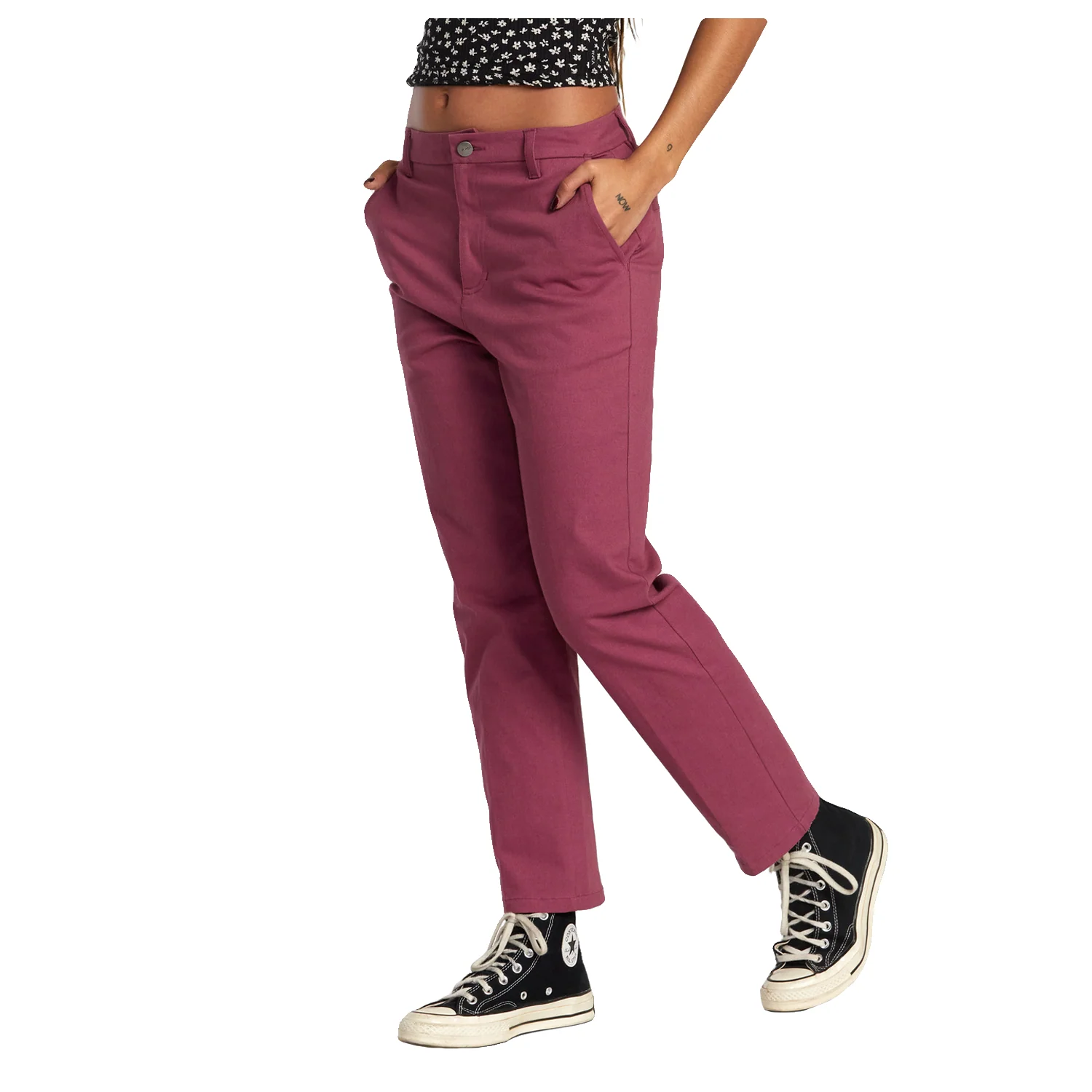 RVCA Women's Weekend Stretch Pant Mulberry - Image 4