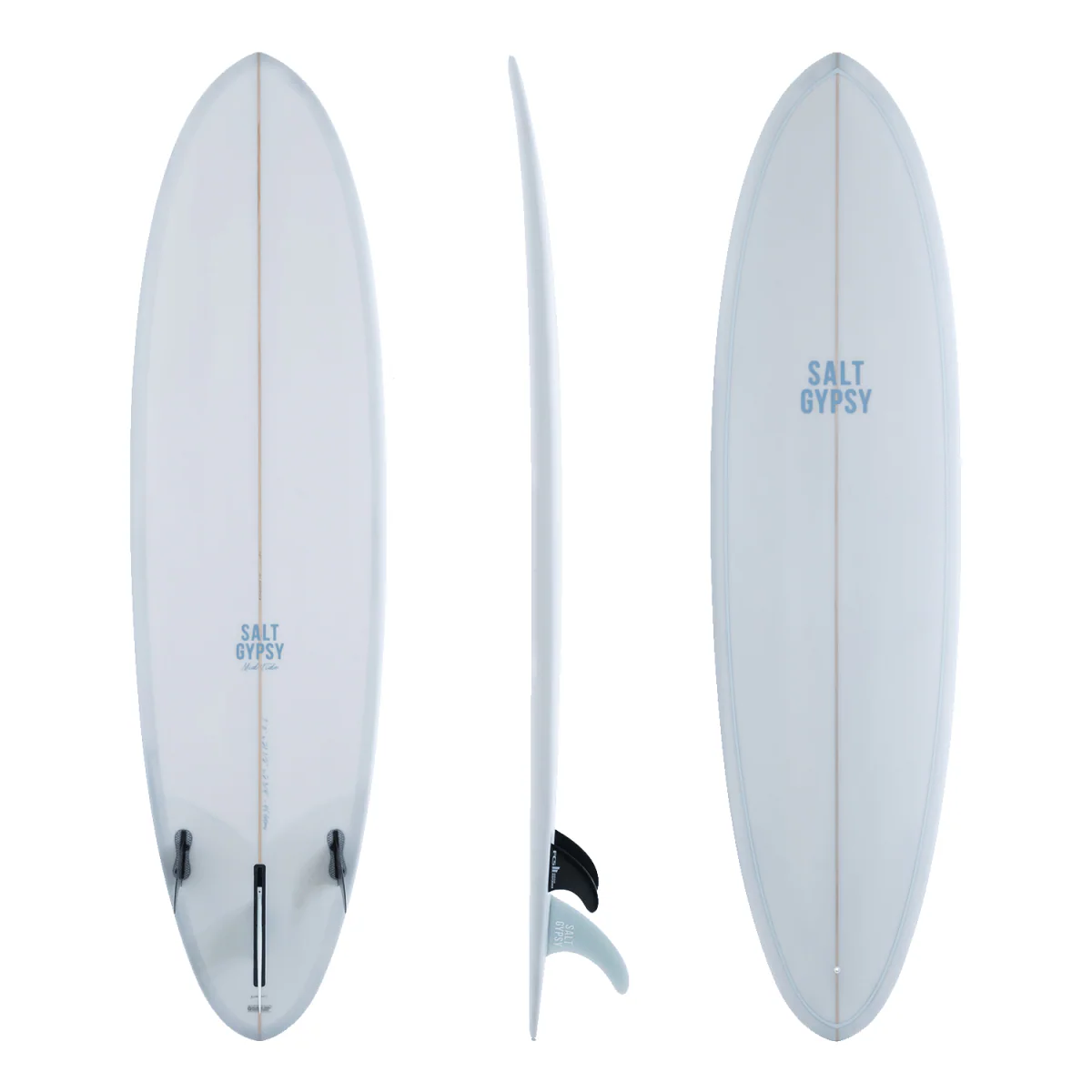 Salt Gypsy Mid Tide PU Surfboard Vintage Blue 7'4"