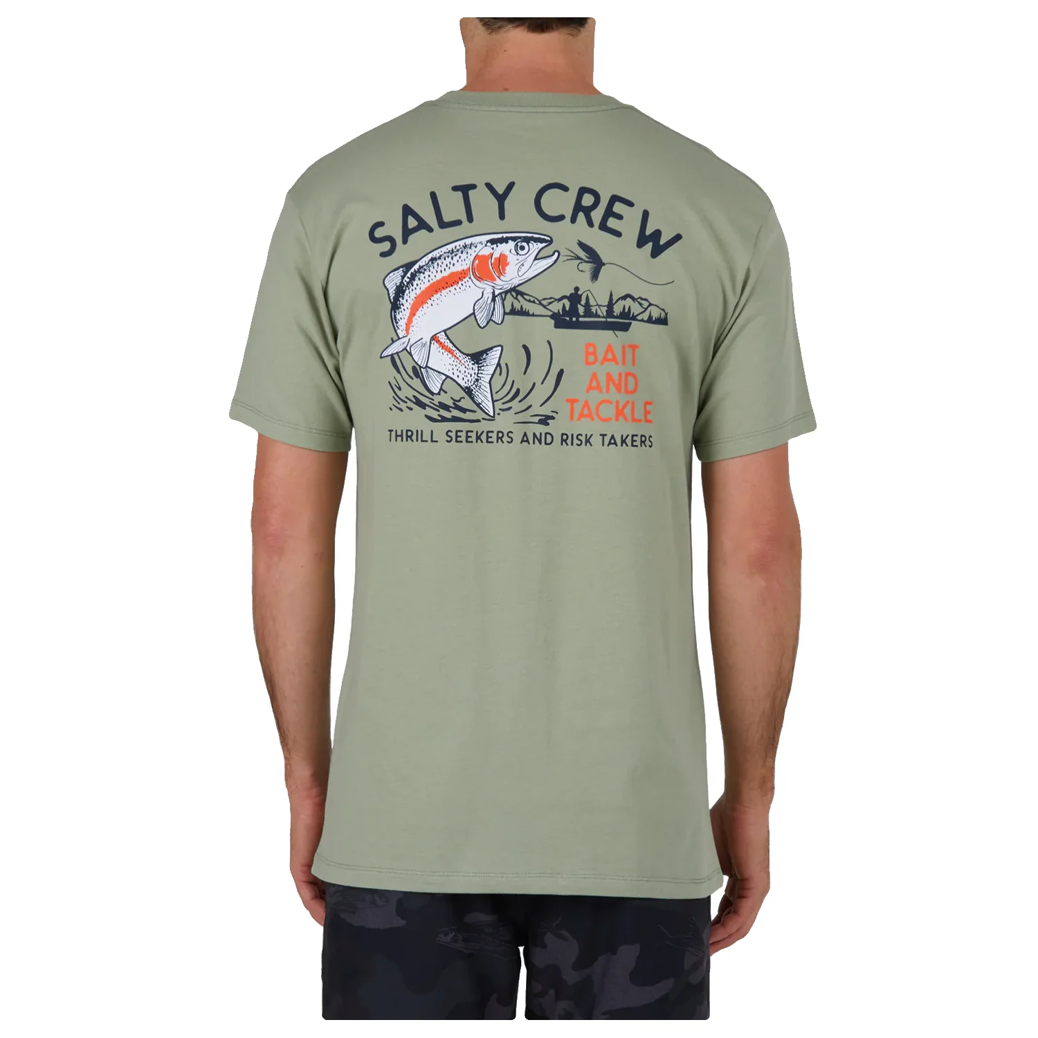 Salty Crew Men's Fly Trap Premium S/S T Shirt Dusty Sage