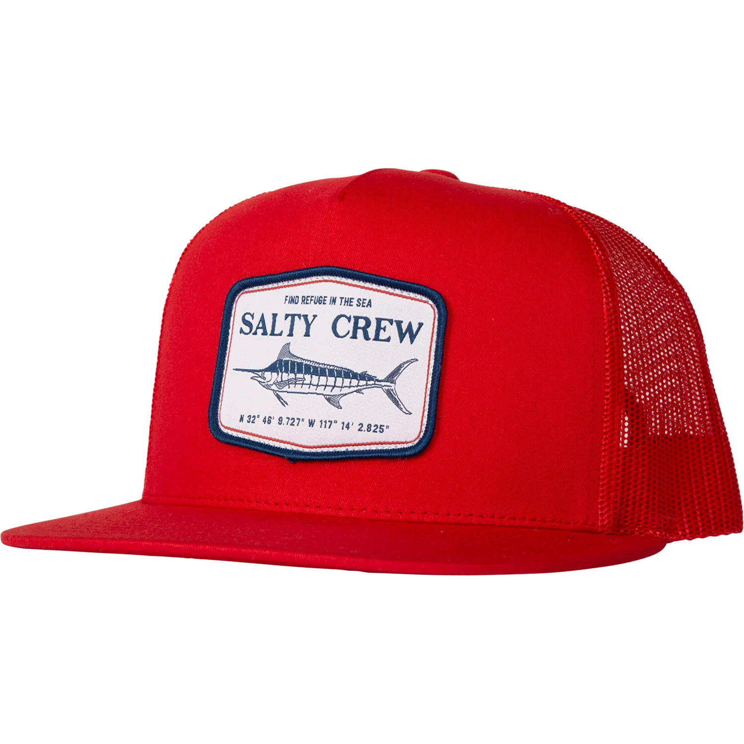 Salty Crew Men's Stealth Trucker Hat Red