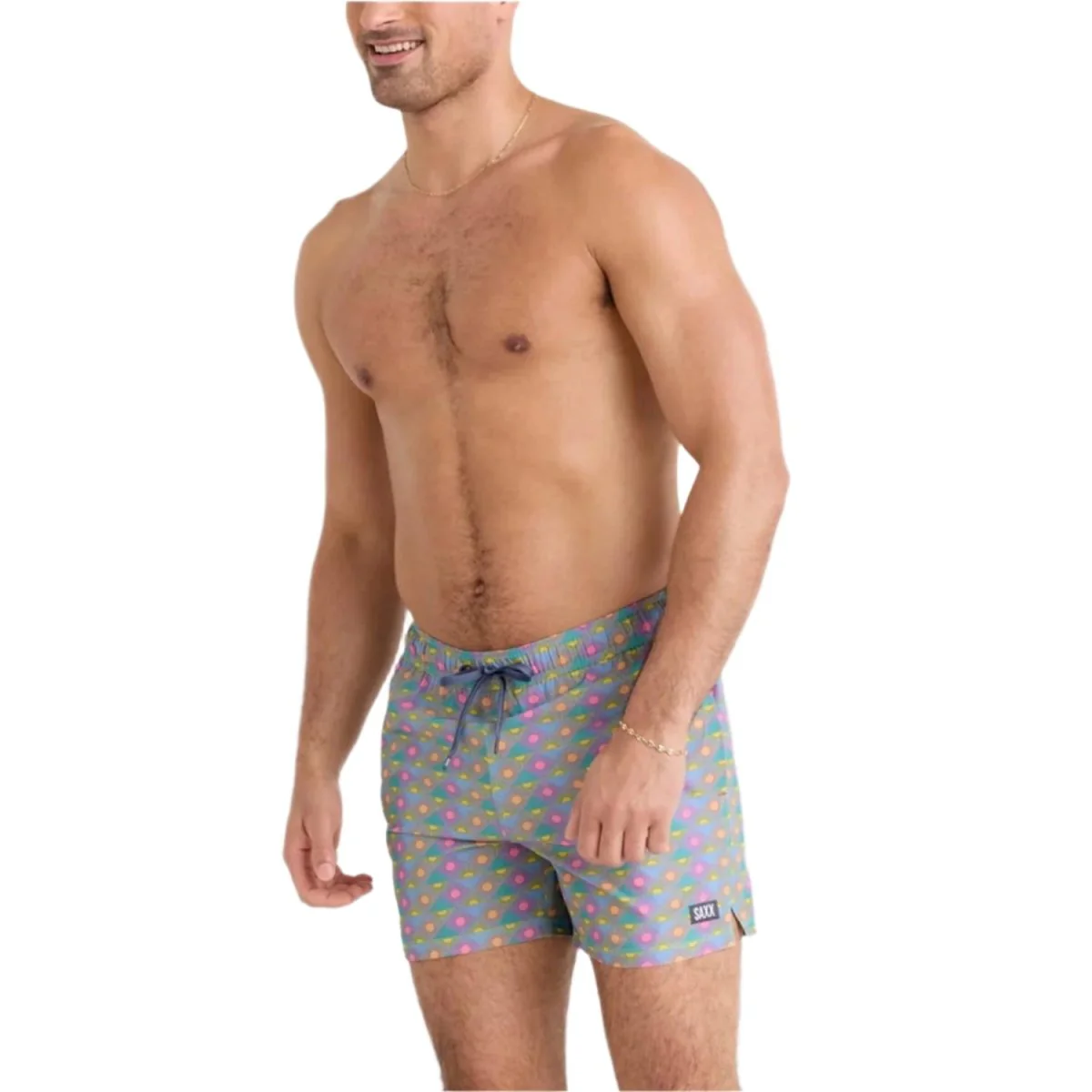SAXX Men's Oh Buoy 2N1 Volley 5" Short Rise and Shine/Tidal Blue