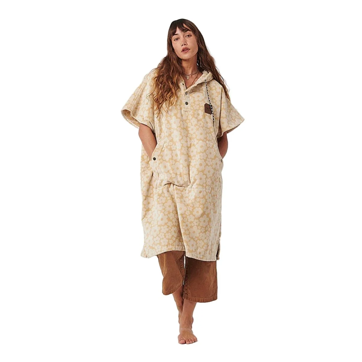Slowtide Ginny Ex Warm Poncho Sandstone