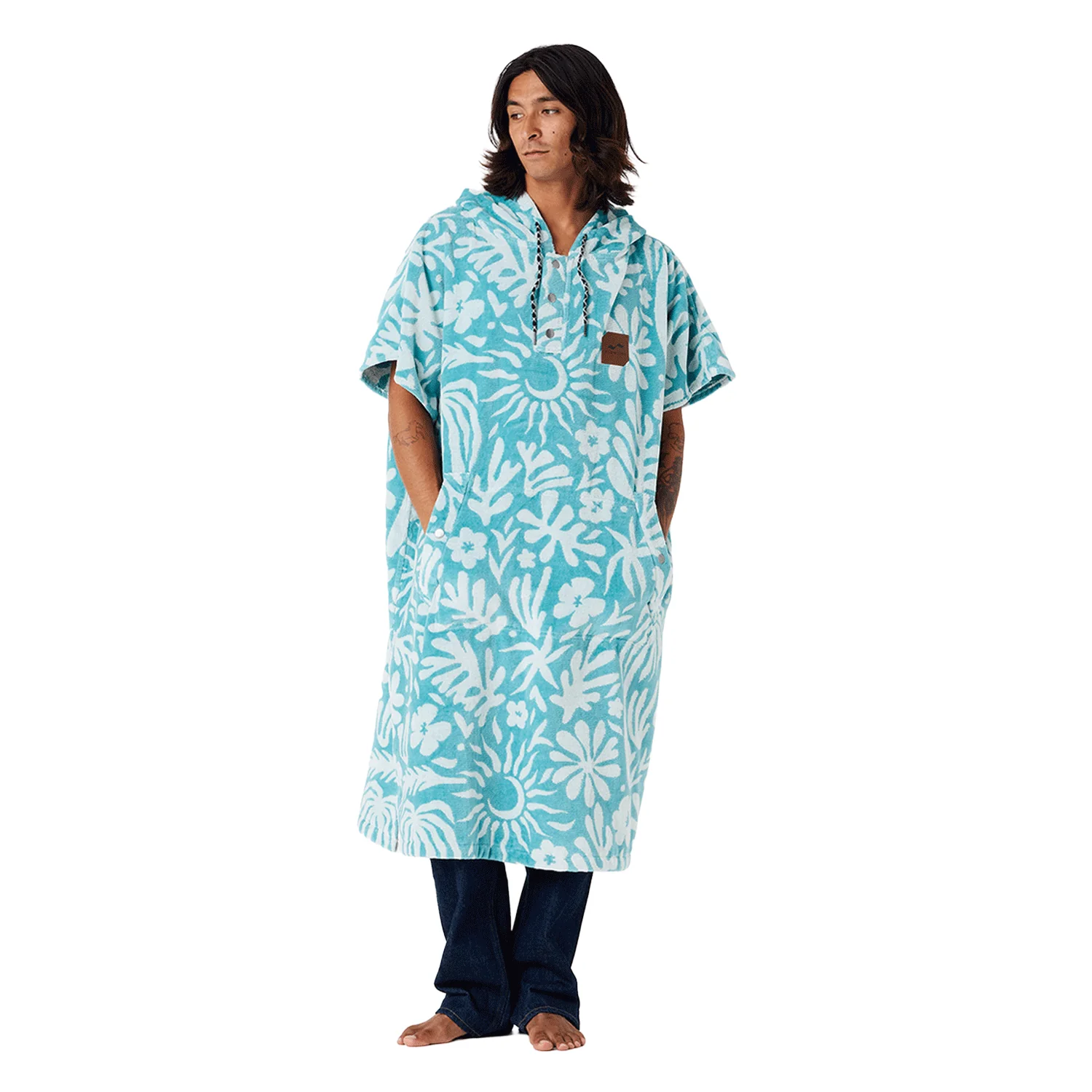 Slowtide Sunny Extra-Warm Changing Poncho Sky Blue