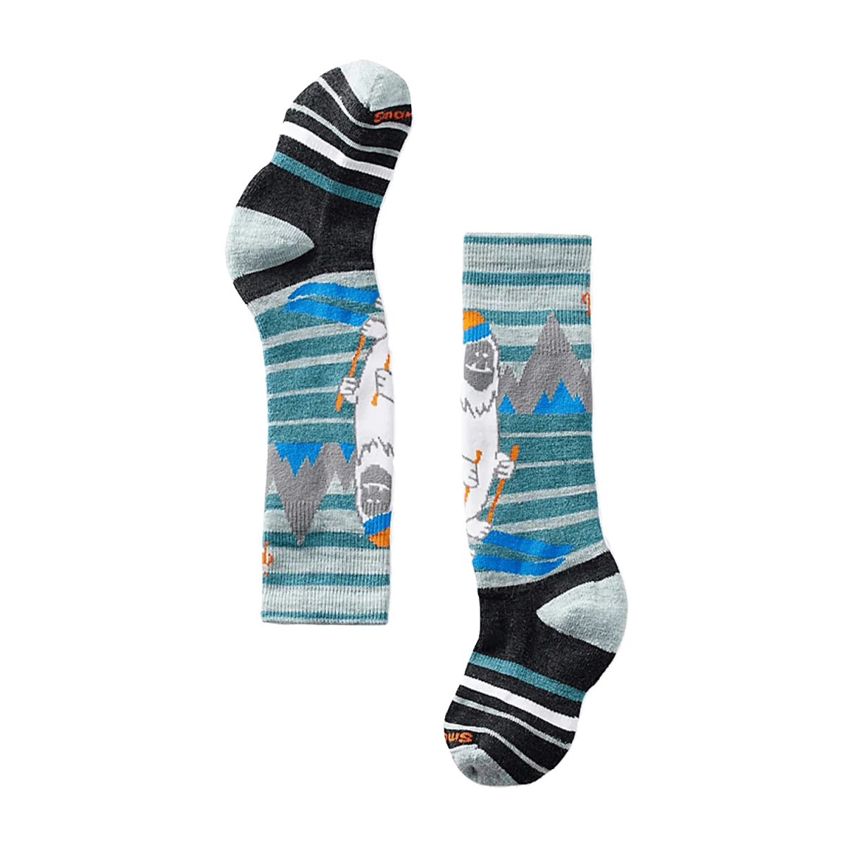 Smartwool Kids' Wintersport Full Cushion Yeti Pattern Snow Sock Frosty Green