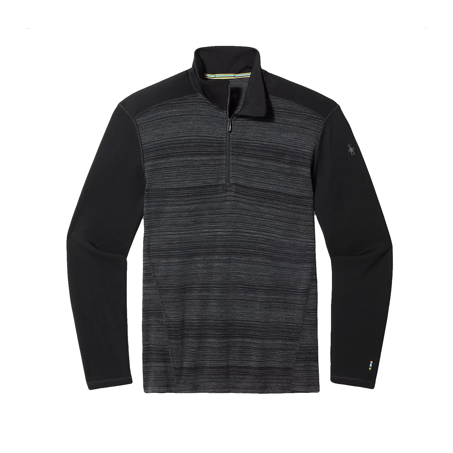 Smartwool Men's Classic Thermal 250g Merino 1/4 Zip Baselayer Crew Top Black Colour Shift - Image 3