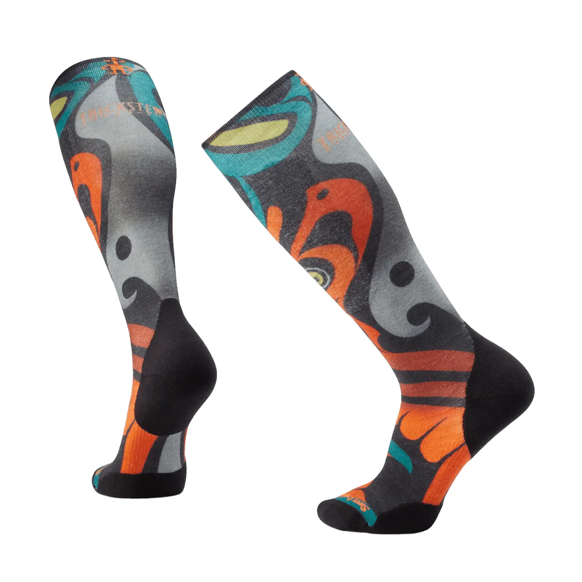 Smartwool Men's Targeted Cushion Trickster Print Snow Sock Black