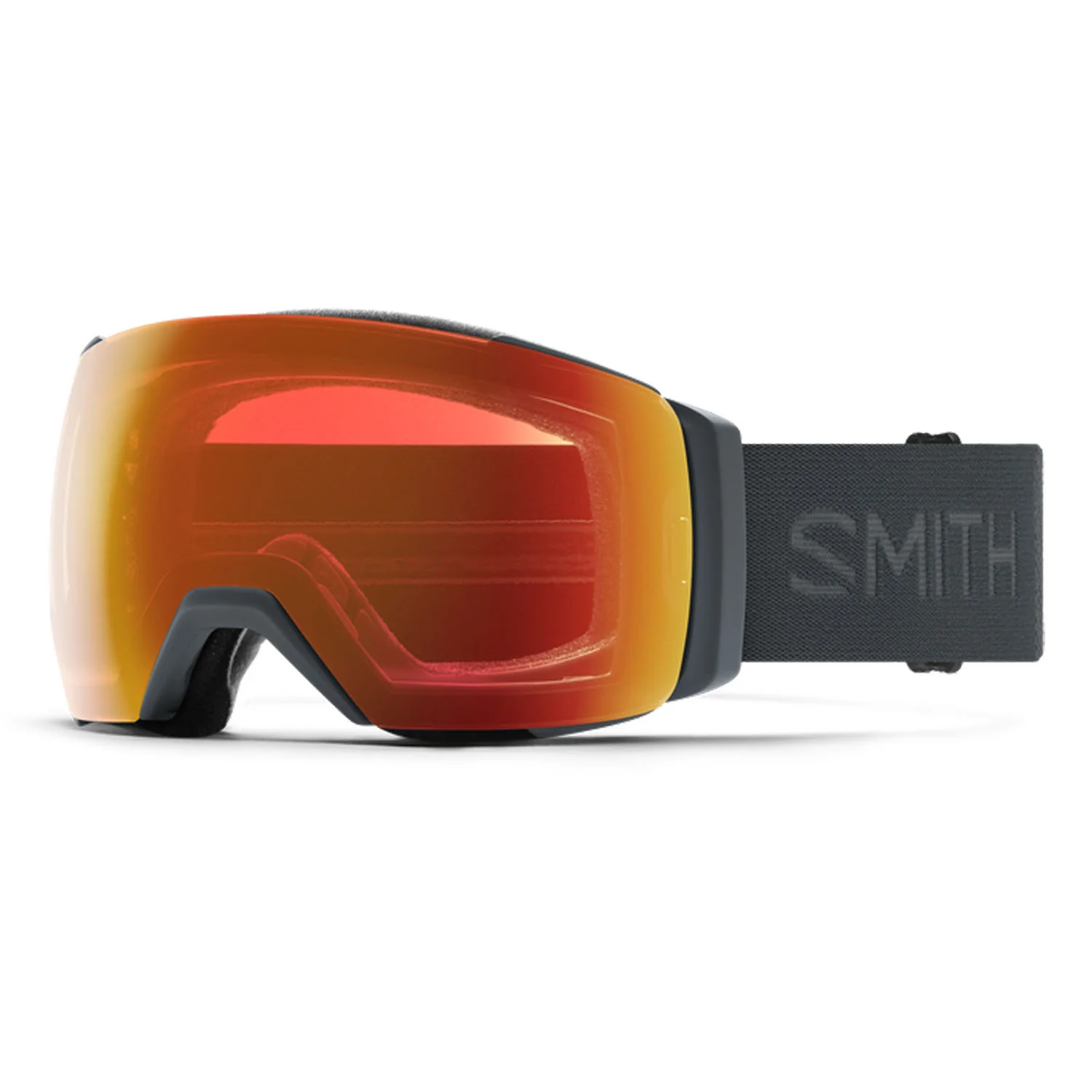 Smith I/O MAG XL Low Bridge Fit Goggles Slate/ChromaPop Everyday Red Mirror + Chromapop Storm Blue Sensor Mirror