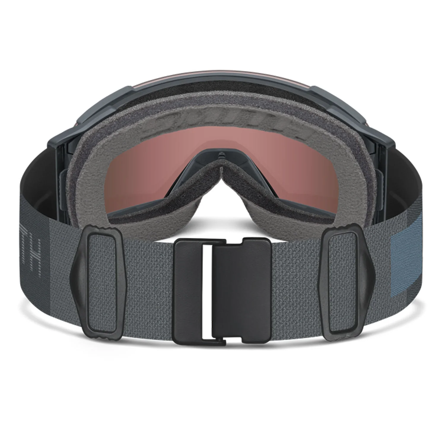 Smith I/O MAG XL Low Bridge Fit Goggles Slate/ChromaPop Everyday Red Mirror + Chromapop Storm Blue Sensor Mirror - Image 3