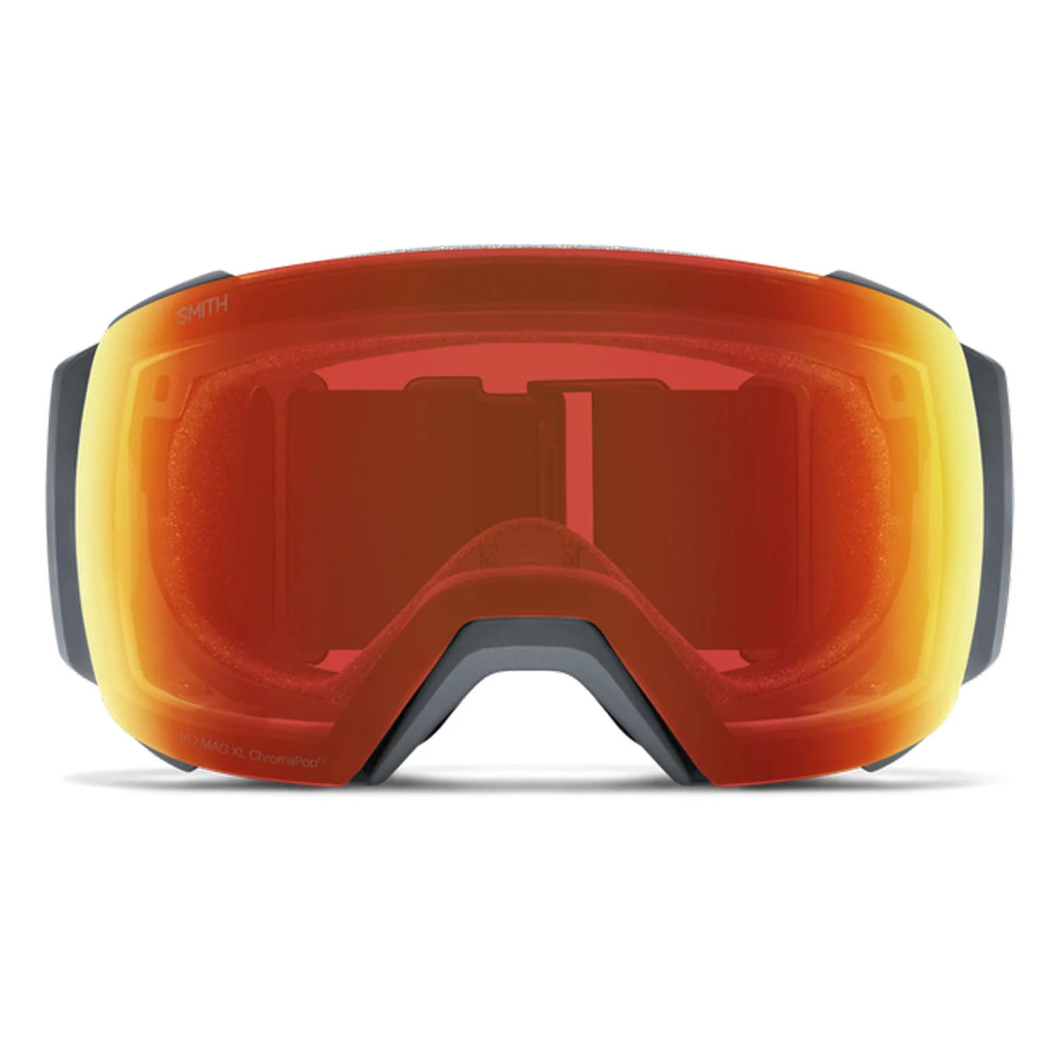 Smith I/O MAG XL Low Bridge Fit Goggles Slate/ChromaPop Everyday Red Mirror + Chromapop Storm Blue Sensor Mirror - Image 4