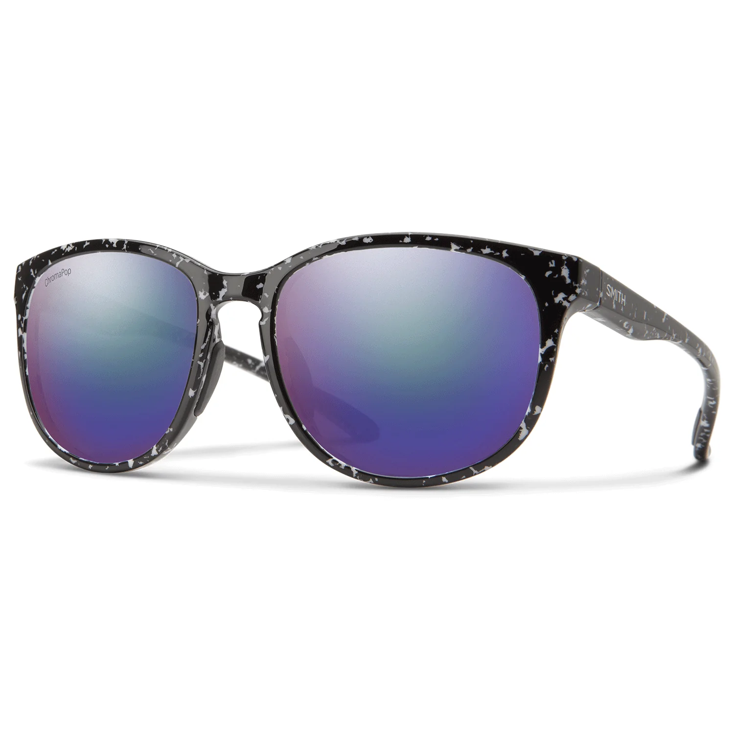 Smith Lake Shasta Sunglasses Black Marble/ChromaPop Polarized Violet Mirror