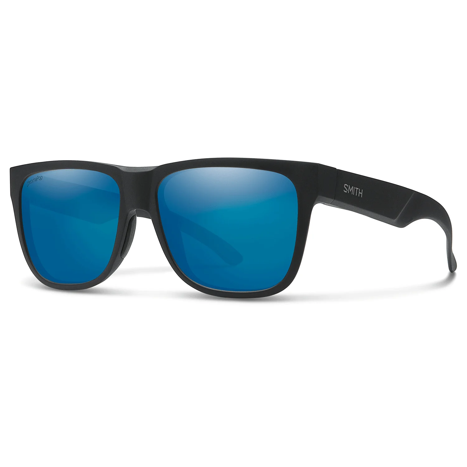 Smith Lowdown 2 Sunglasses Matte Black/ChromaPop Polarized Blue Mirror