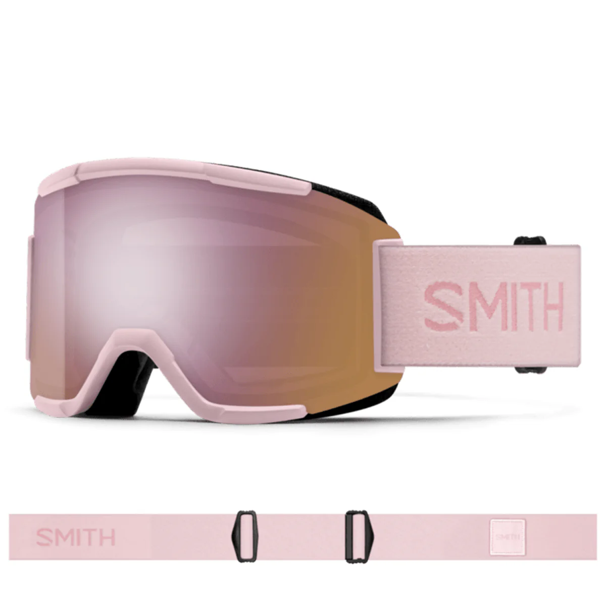 Smith Squad Goggles Carnation/ChromaPop Everyday Rose Gold Mirror + Clear