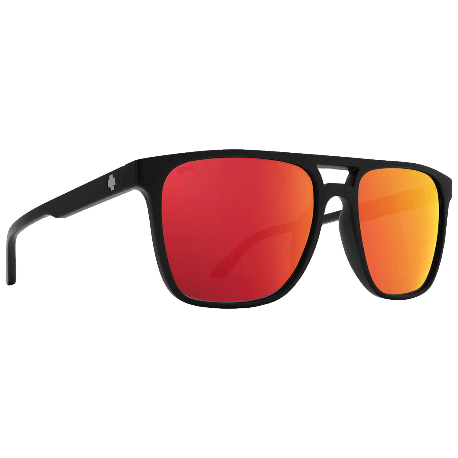 Spy Czar Sunglasses Kennison Matte Black/Happy Grey Green Red Spectra Mirror