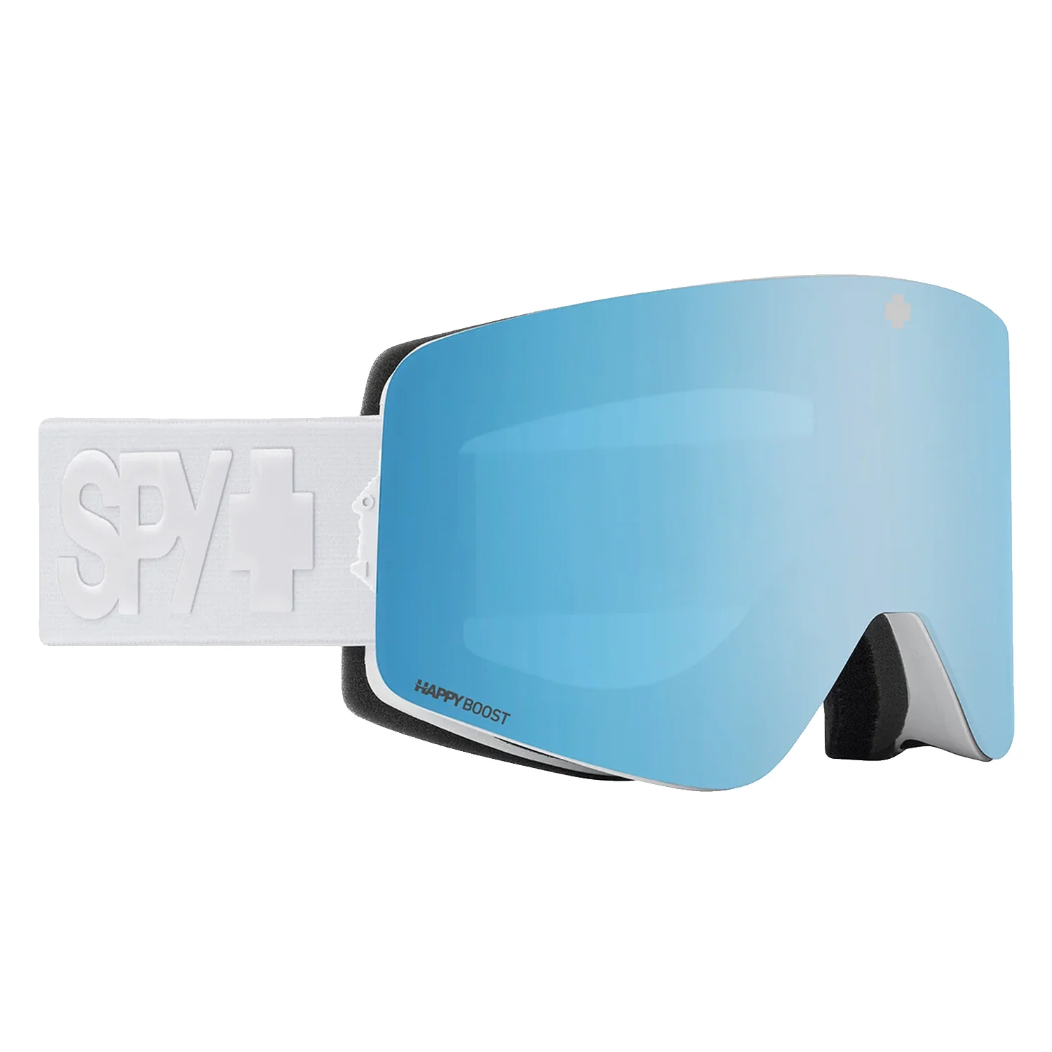 Spy Marauder Low Bridge Fit Goggles Matte White/Happy Boost Bronze Ice Blue Mirror + Happy Boost LL Coral Red Mirror