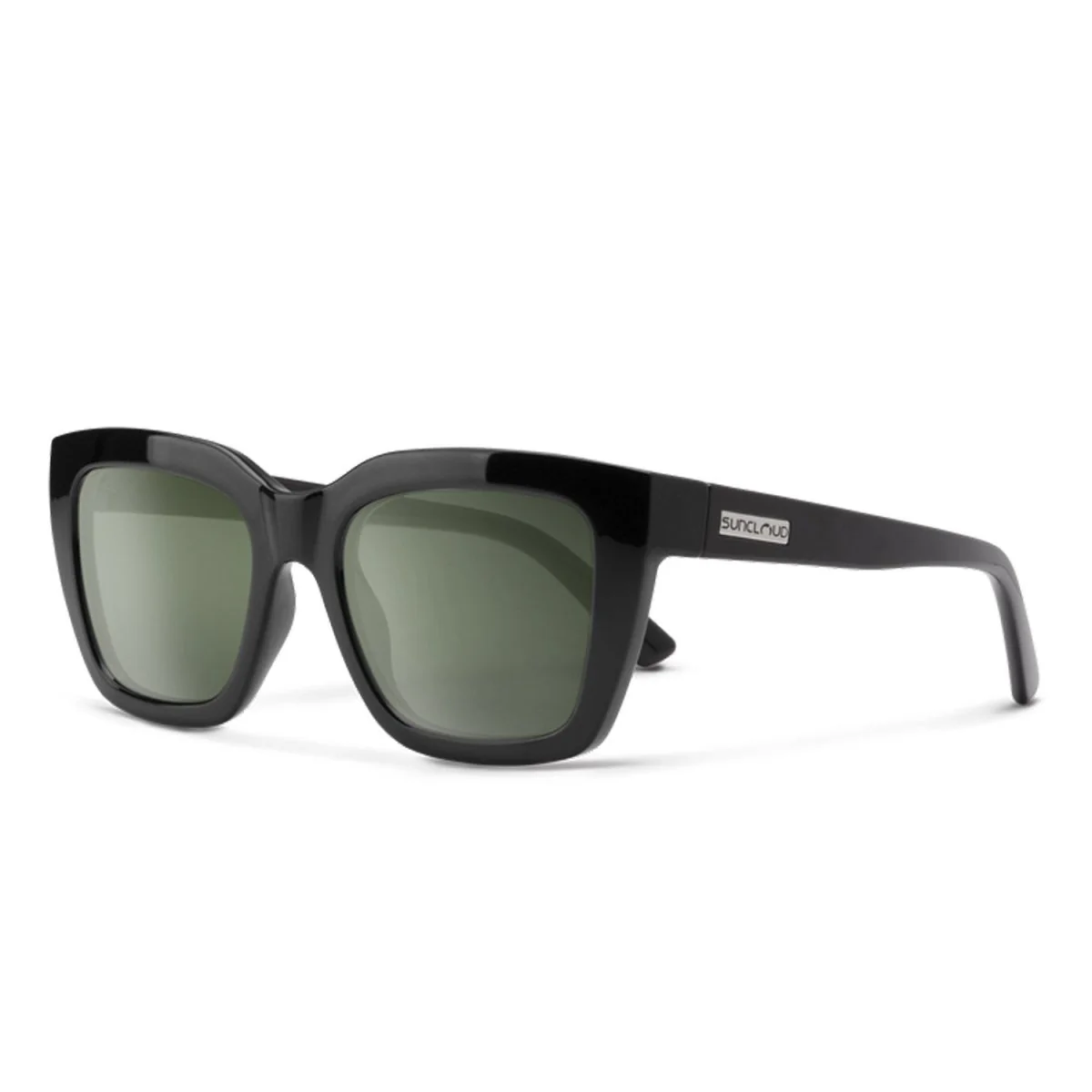 Suncloud Marion Sunglasses Black/Polarized Gray Green