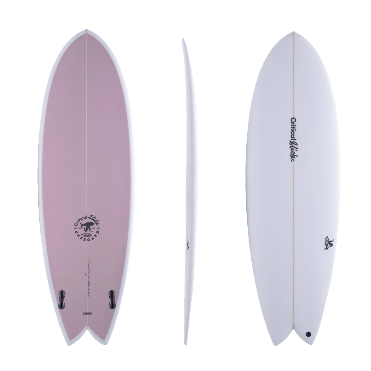 The Critical Slide Society Angler PU Surfboard Lilac Gray 6'3"(NEARLY NEW)