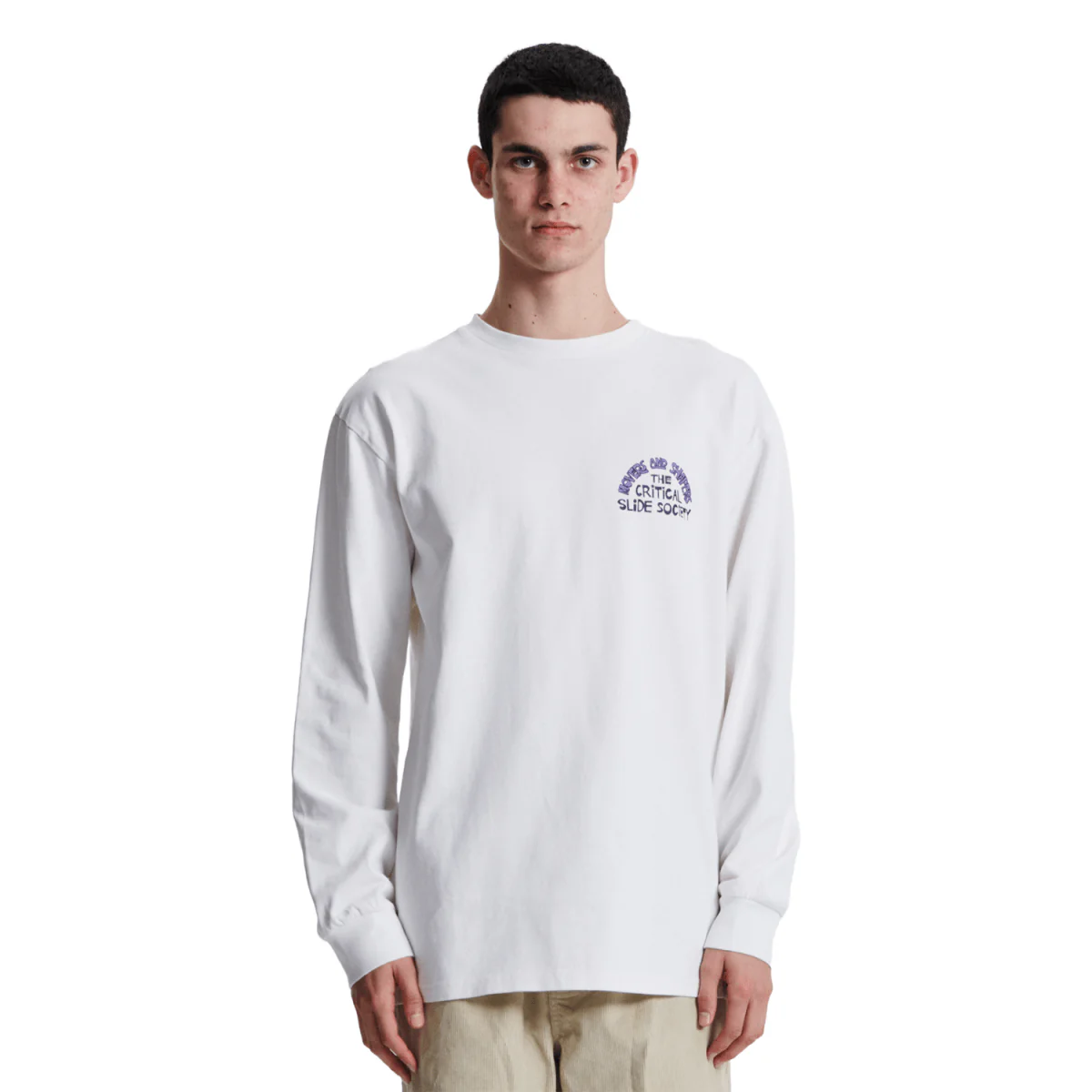 The Critical Slide Society Men's Community L/S T-Shirt Vintage White