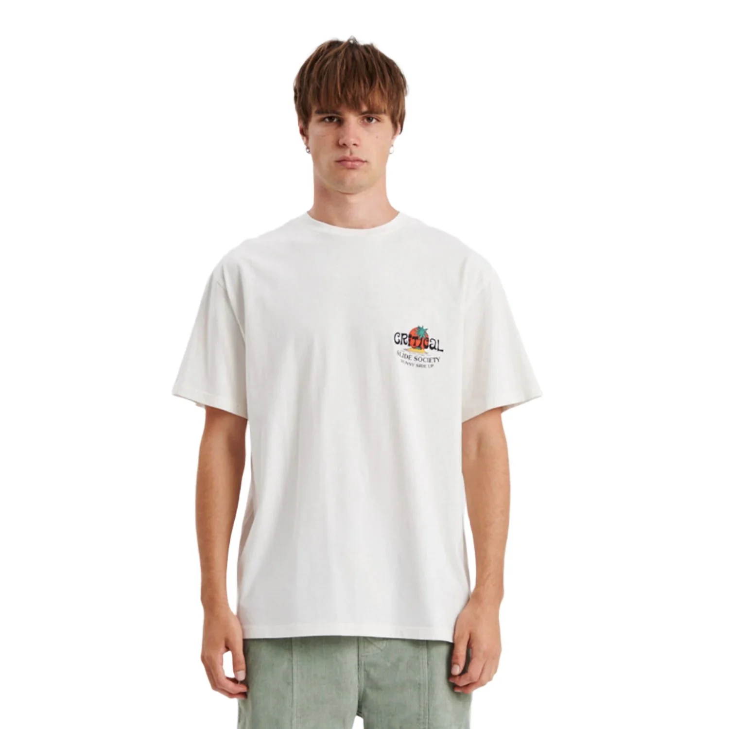 The Critical Slide Society Men's Sunny Side T Shirt Vintage White