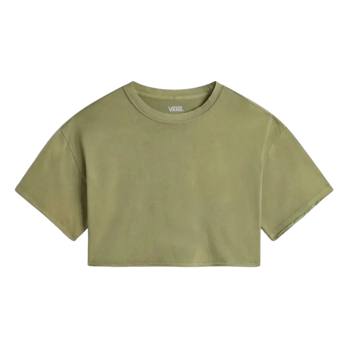 Vans Women's Relaxed Crop Wash S/S T-Shirt Loden Green