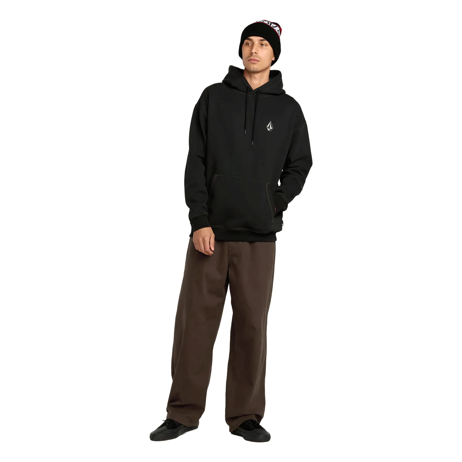 Volcom Men's Chillow Pleat Elastic Waist Pant Cacao