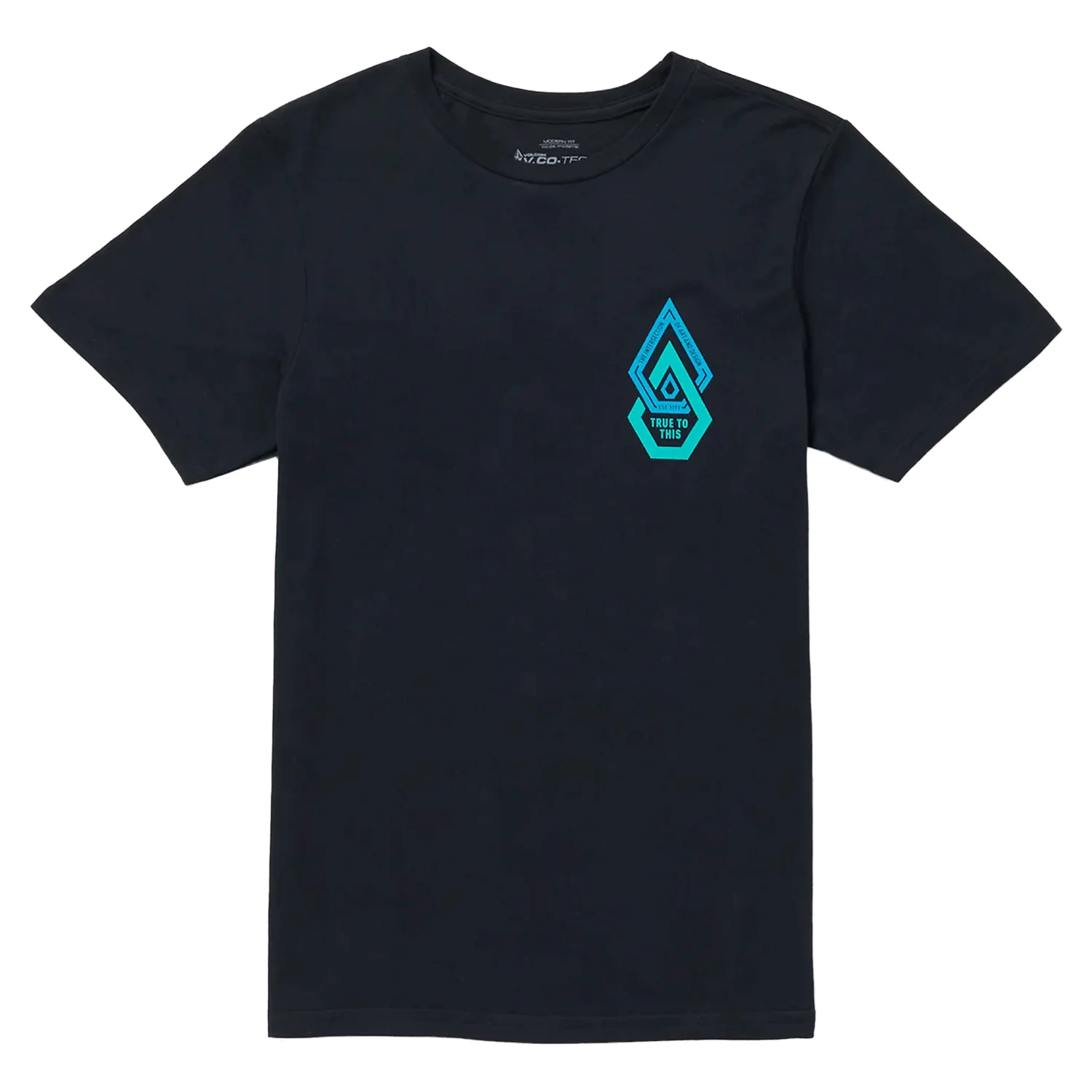Volcom Men's Entanglement Stone Tech S/S Tee Black