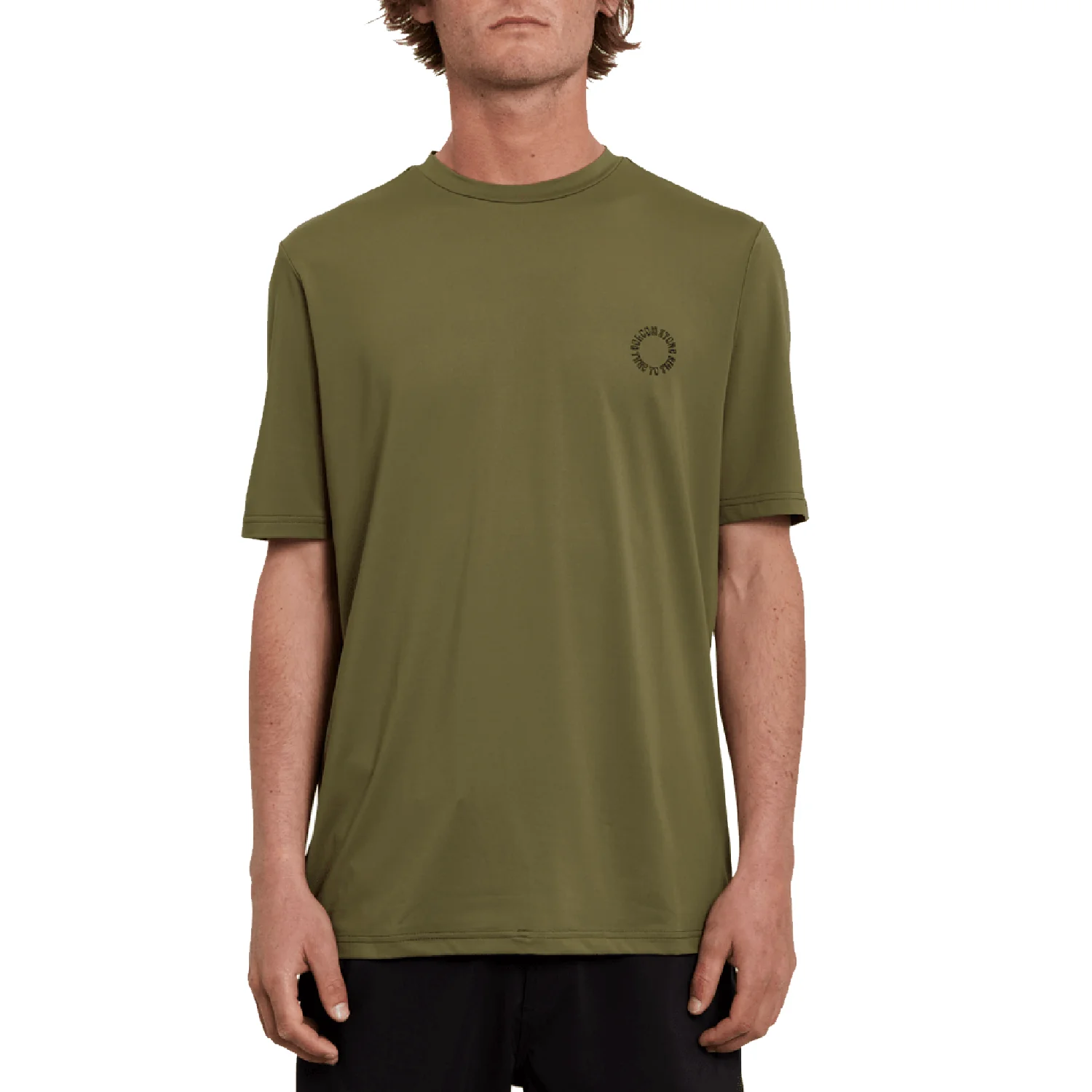 Volcom Men's Faulter S/S Rashguard Military