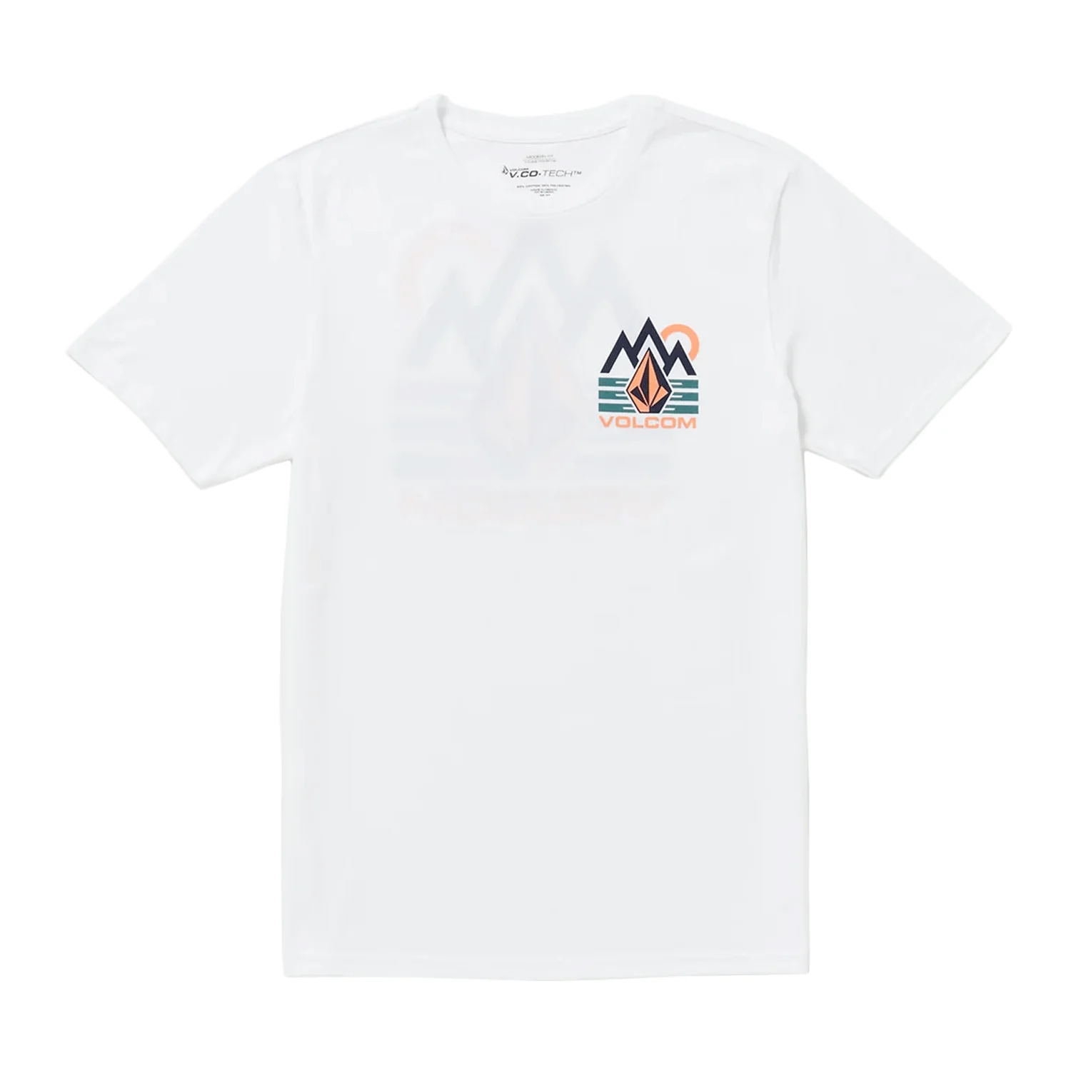 Volcom Men's Mountain Stone Tech T Shirt White