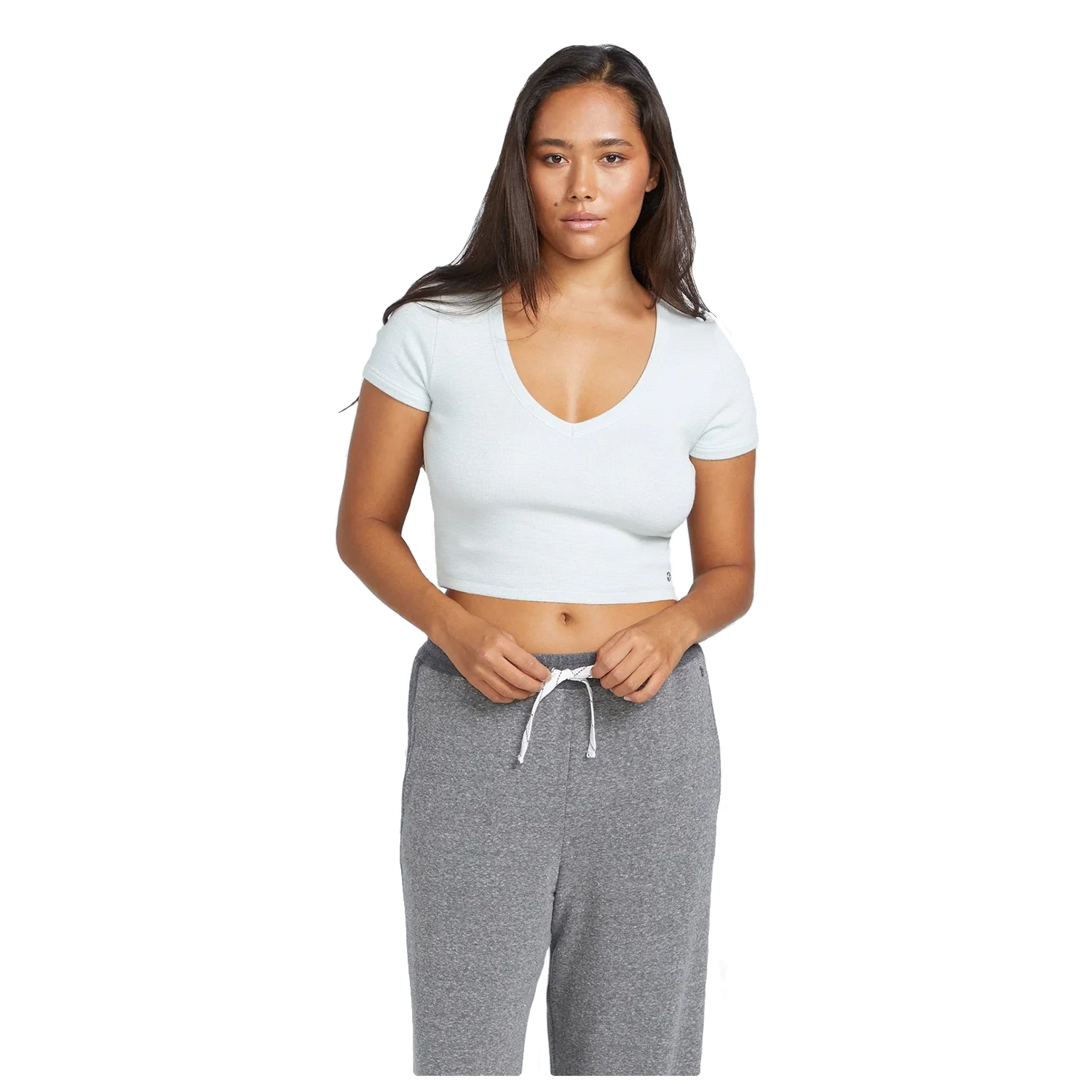 Volcom Women's Lil Knit S/S T Shirt Chlorine