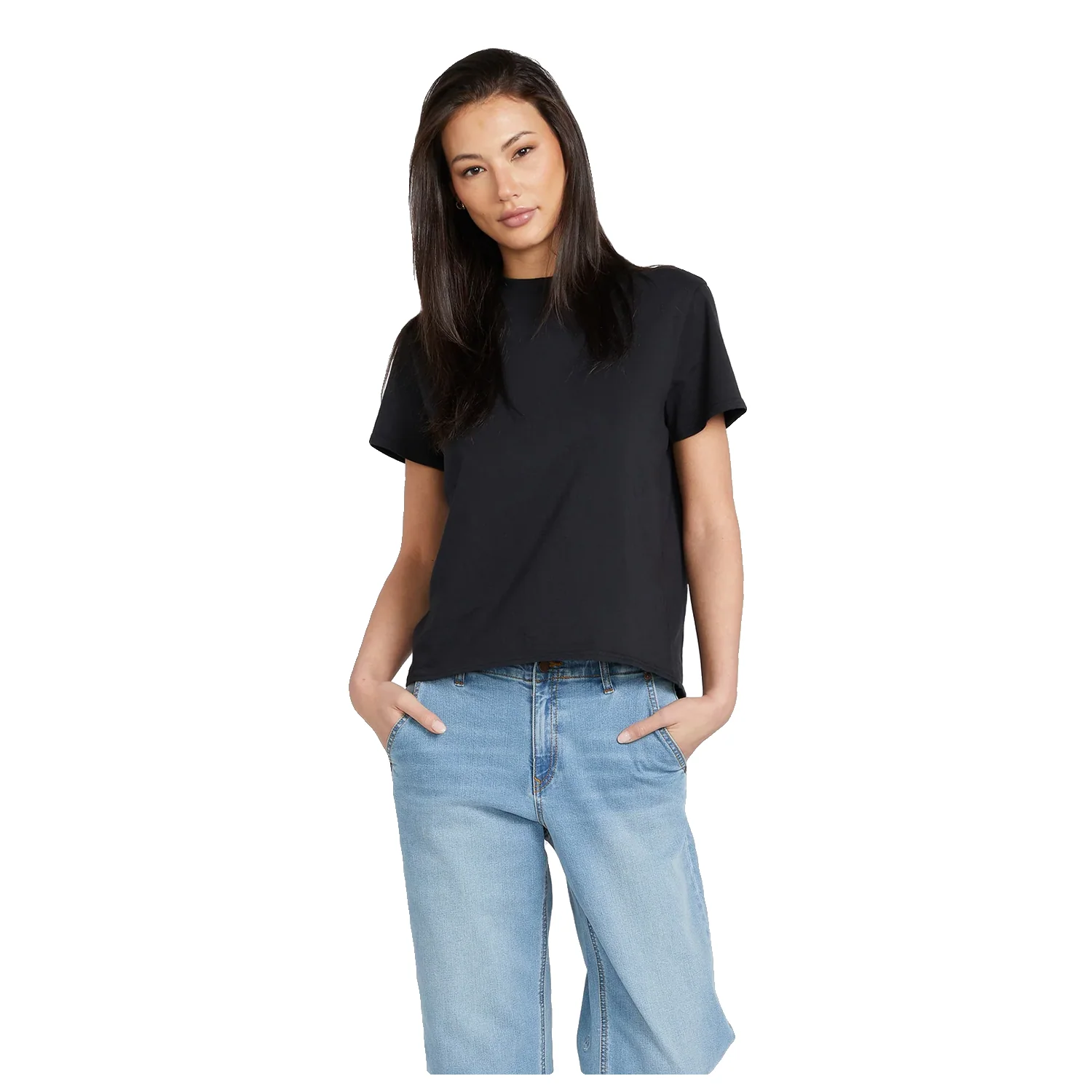 Volcom Women's One Of Each Boyfriend T Shirt Black