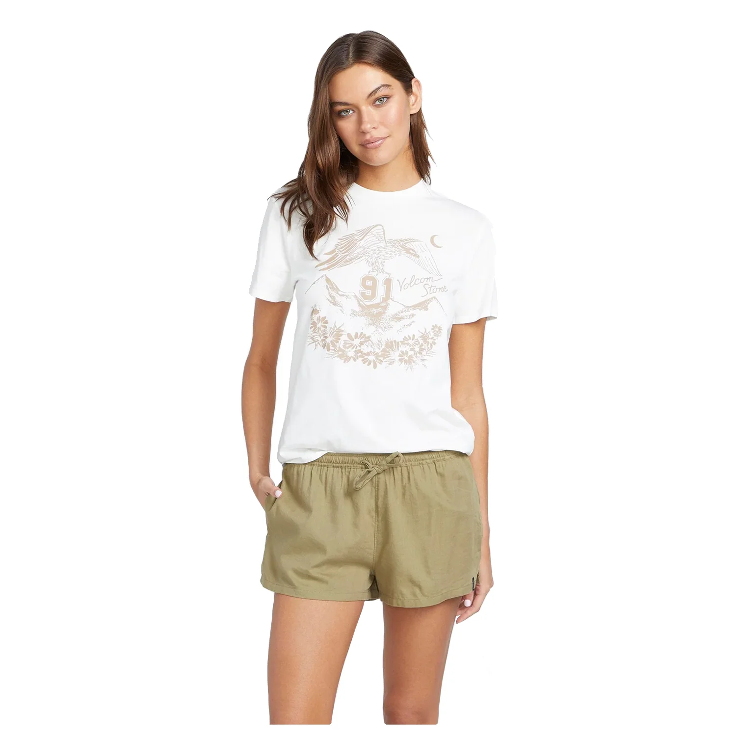 Volcom Women's Stone Def Short Green Tea