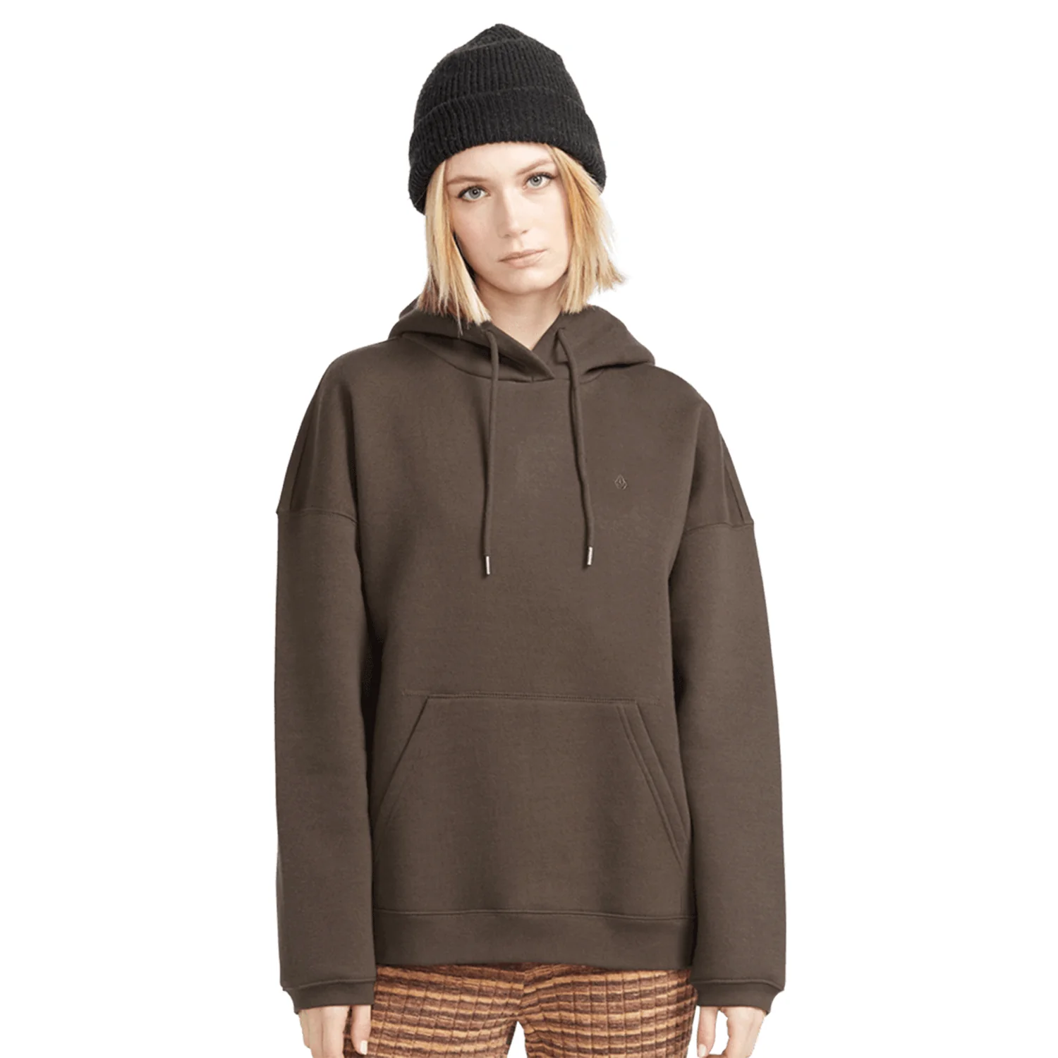 Volcom Women's Stone Heart Up Hoodie Dark Chocolate