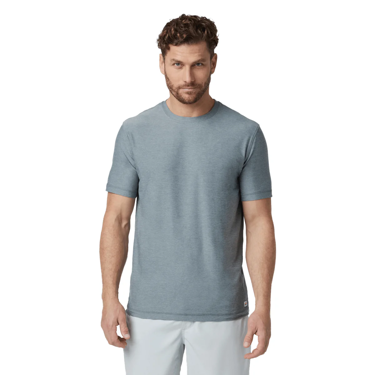 Vuori Men's Strato Tech T-Shirt Dusty Blue Heather
