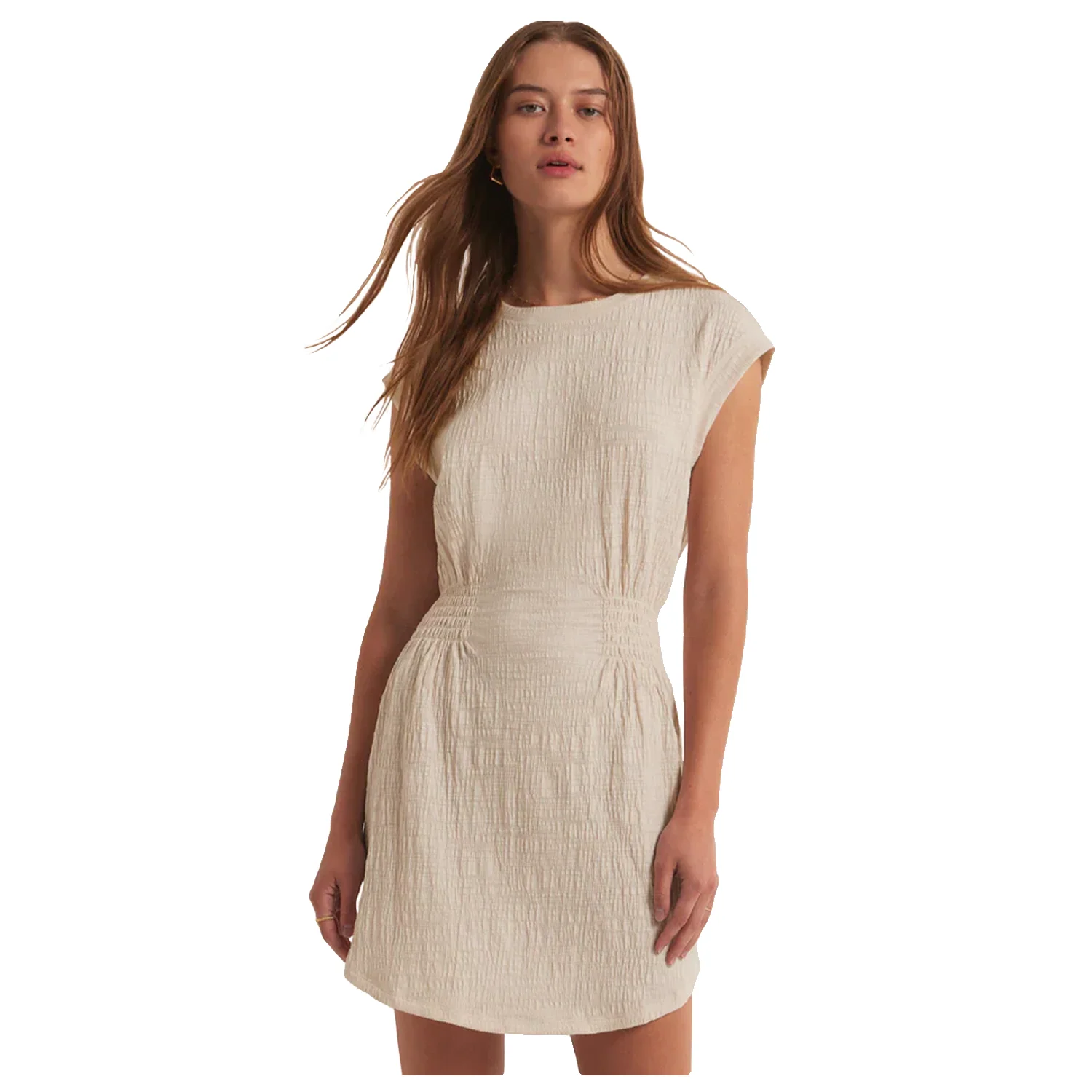 Z Supply Women's Rowan Textured Knit Dress Whisper White